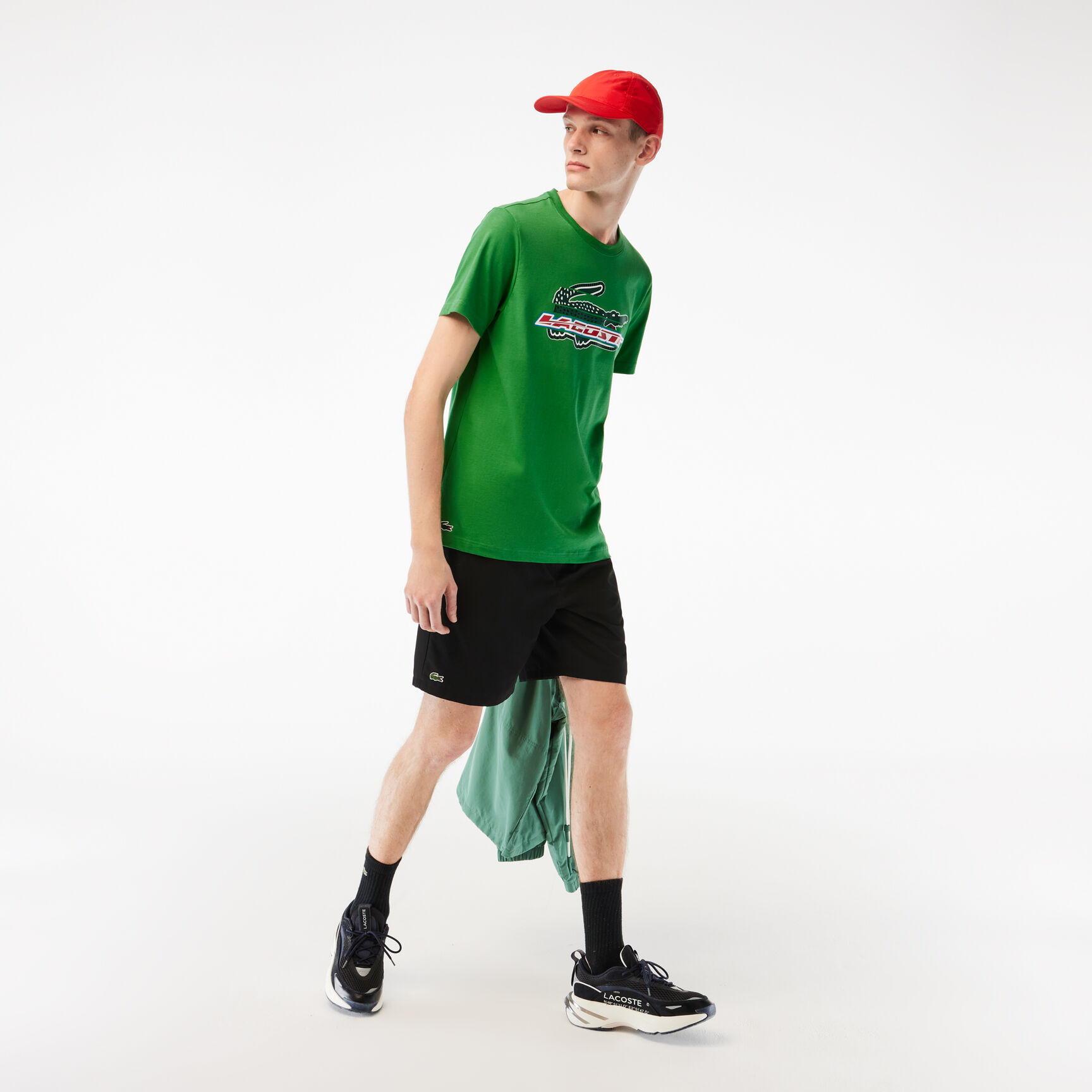 تيشيرت لاكوست قطن عضوي بقصة عادية للرجال مجموعة Lacoste SPORT تيشيرت لاكوست قطن عضوي بقصة عادية للرجال مجموعة Lacoste SPORT