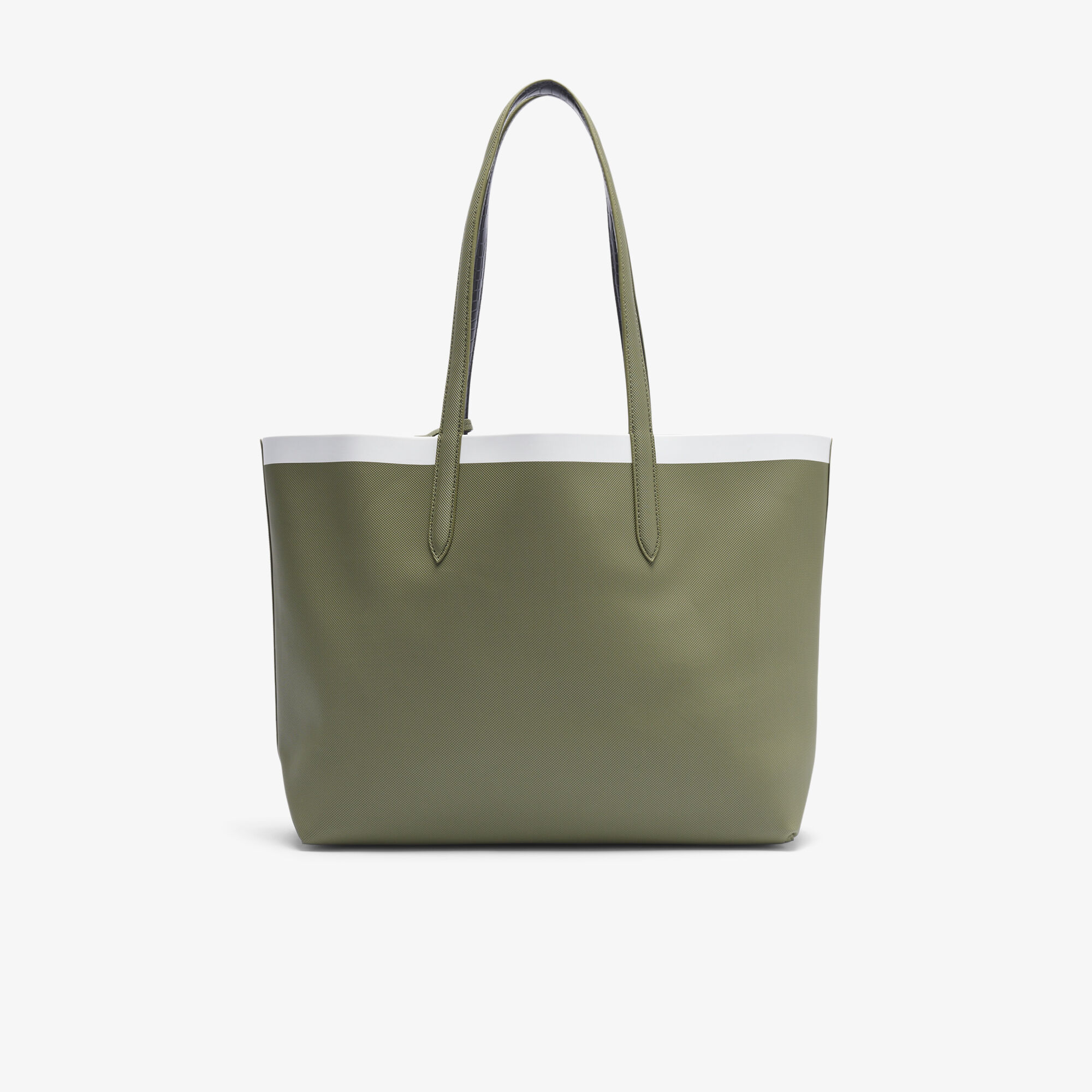Anna Reversible Zipped Tote, Green | LACOSTE UAE