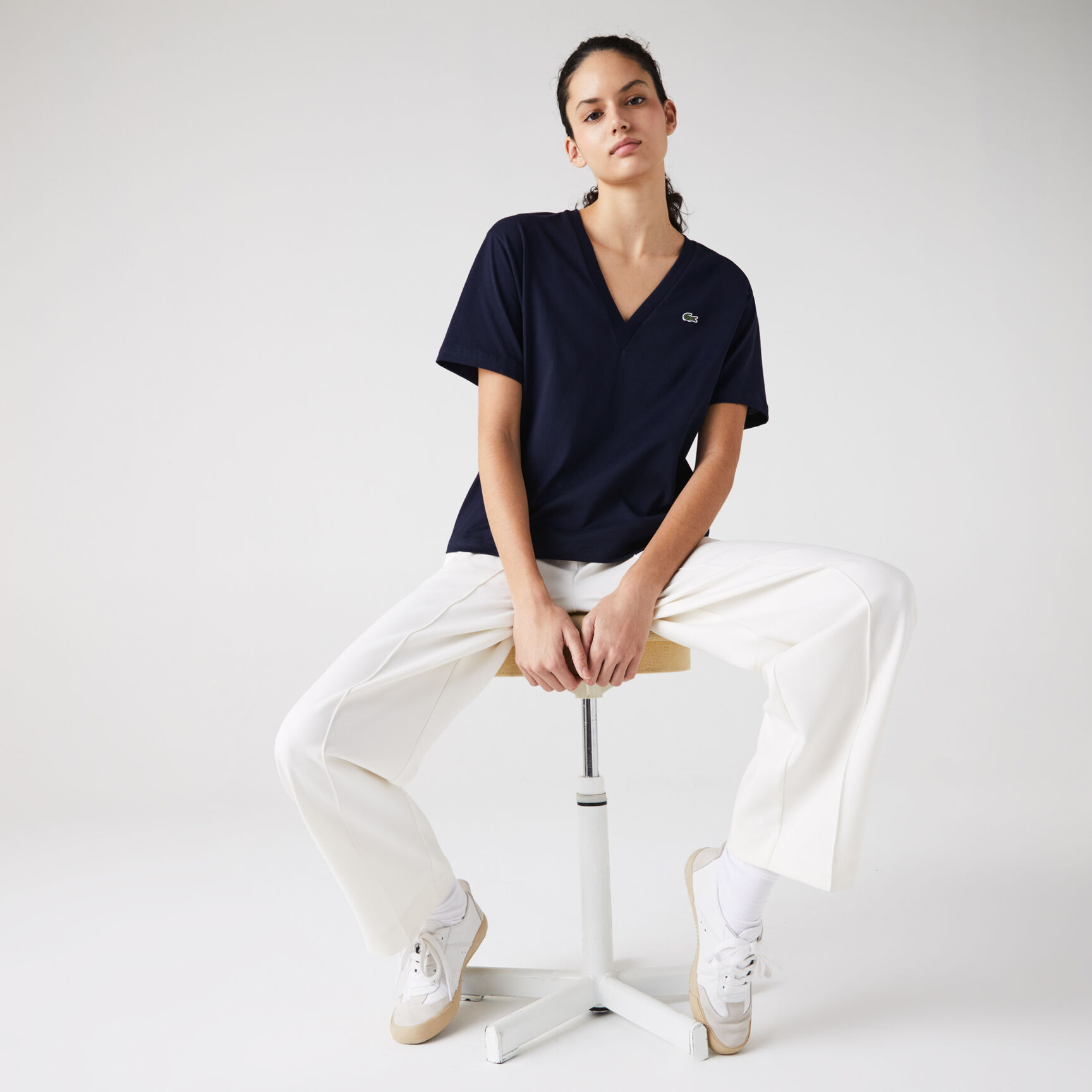 Women's V-Neck Premium Cotton T-shirt Women's V-Neck Premium Cotton T-shirt