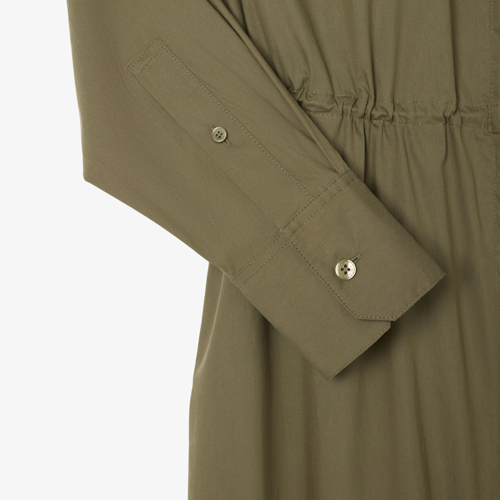 فستان قميص قطني كبير الحجم بسحاب أمامي Oversized Cotton Zip Front Shirt Dress - EF5317-00-E9F