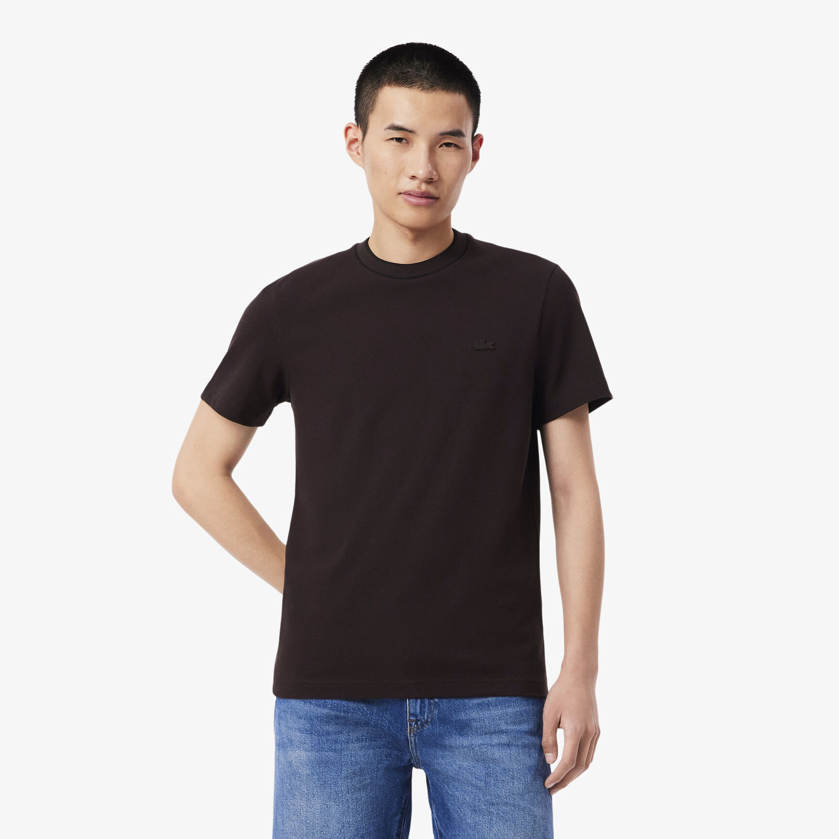 Stretch Pique Stripe Collar T-shirt - TH8174-00-3LA