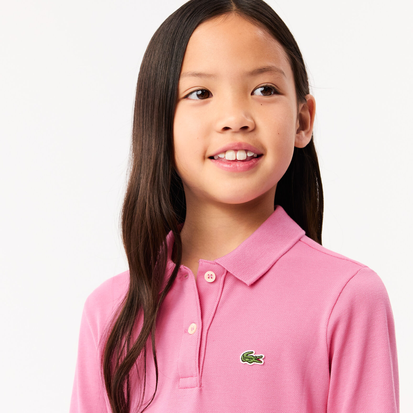 Girls' Lacoste Polo Collar Pique Dress - EJ9751-00-2R3