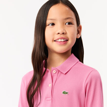 Girls' Lacoste Polo Collar Pique Dress