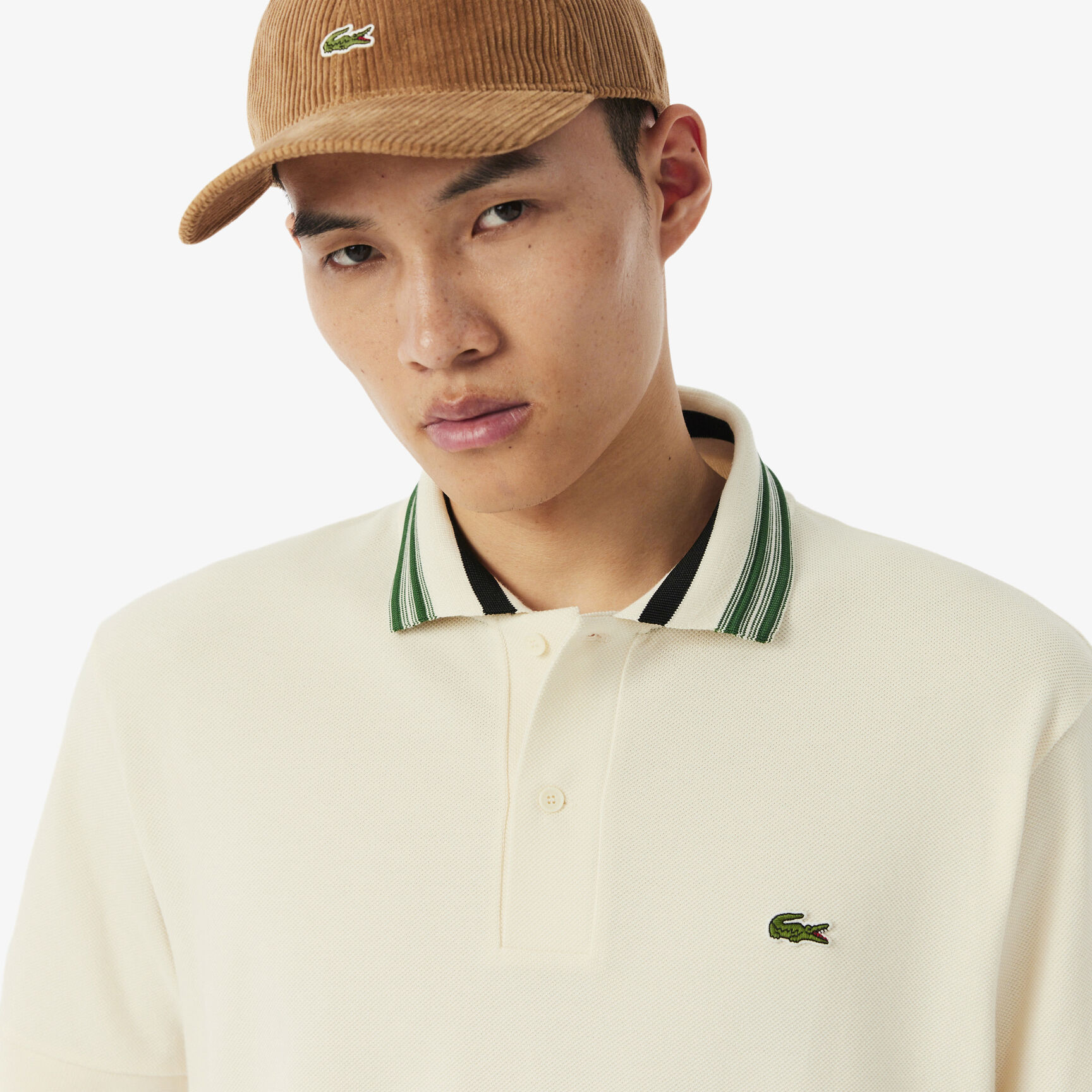 French Made Classic Fit Stripe Collar Polo Shirt - PH5421-00-XFJ