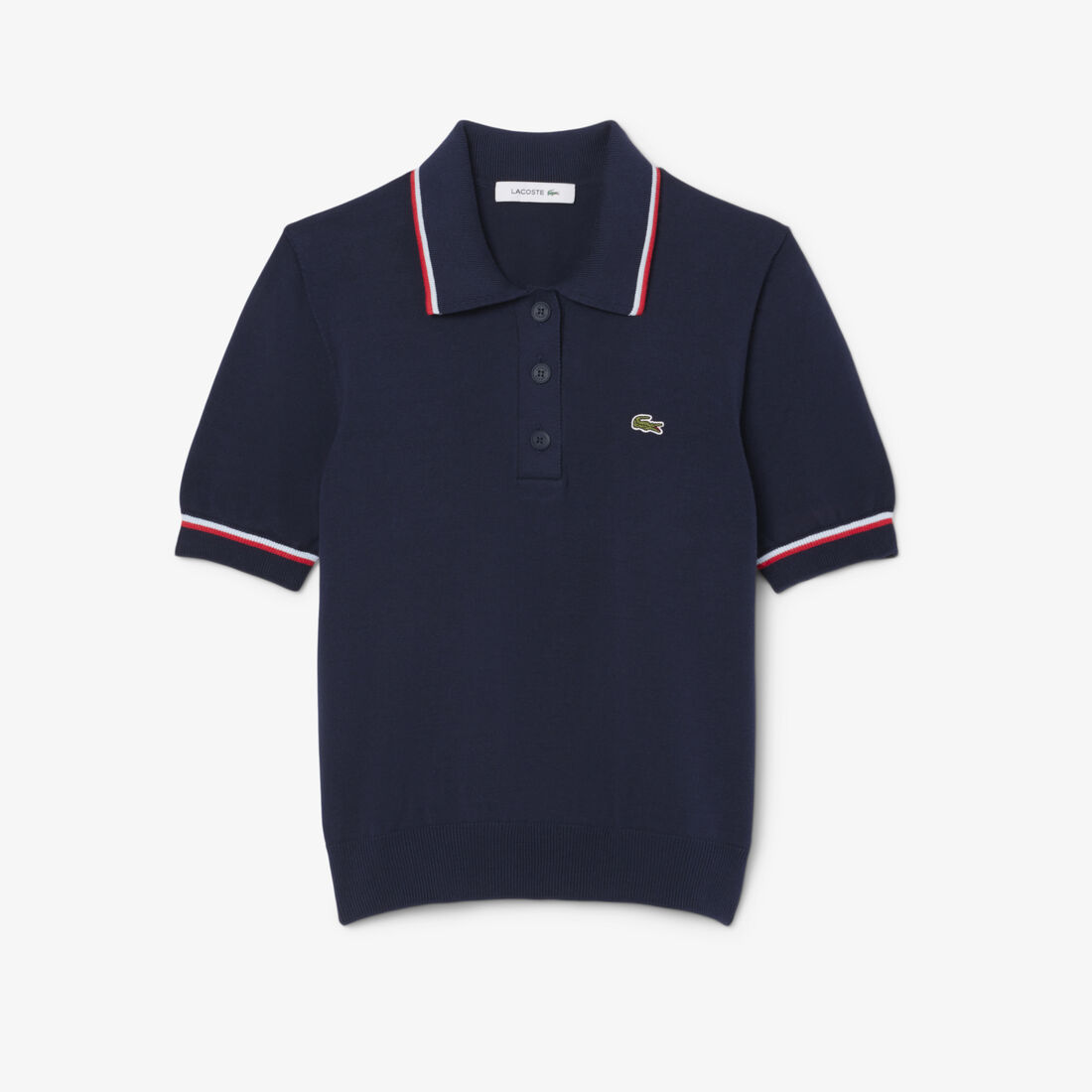 Cropped 3D Seamless Stretch Cotton Polo Shirt Cropped 3D Seamless Stretch Cotton Polo Shirt - AF9283-00-GWI