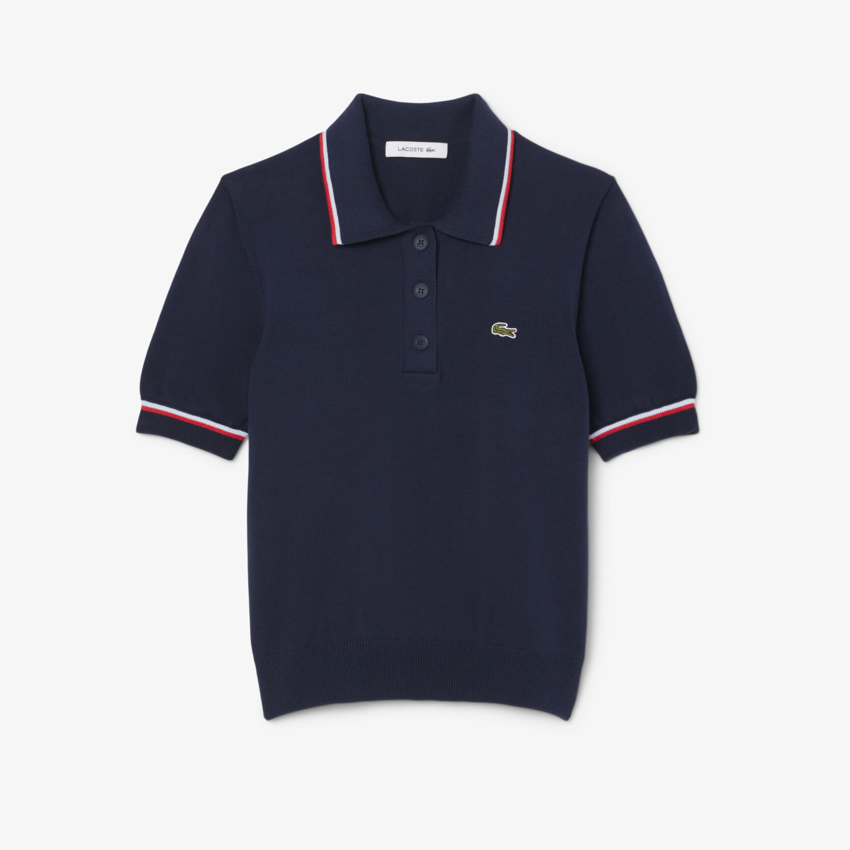 Cropped 3D Seamless Stretch Cotton Polo Shirt Cropped 3D Seamless Stretch Cotton Polo Shirt - AF9283-00-GWI