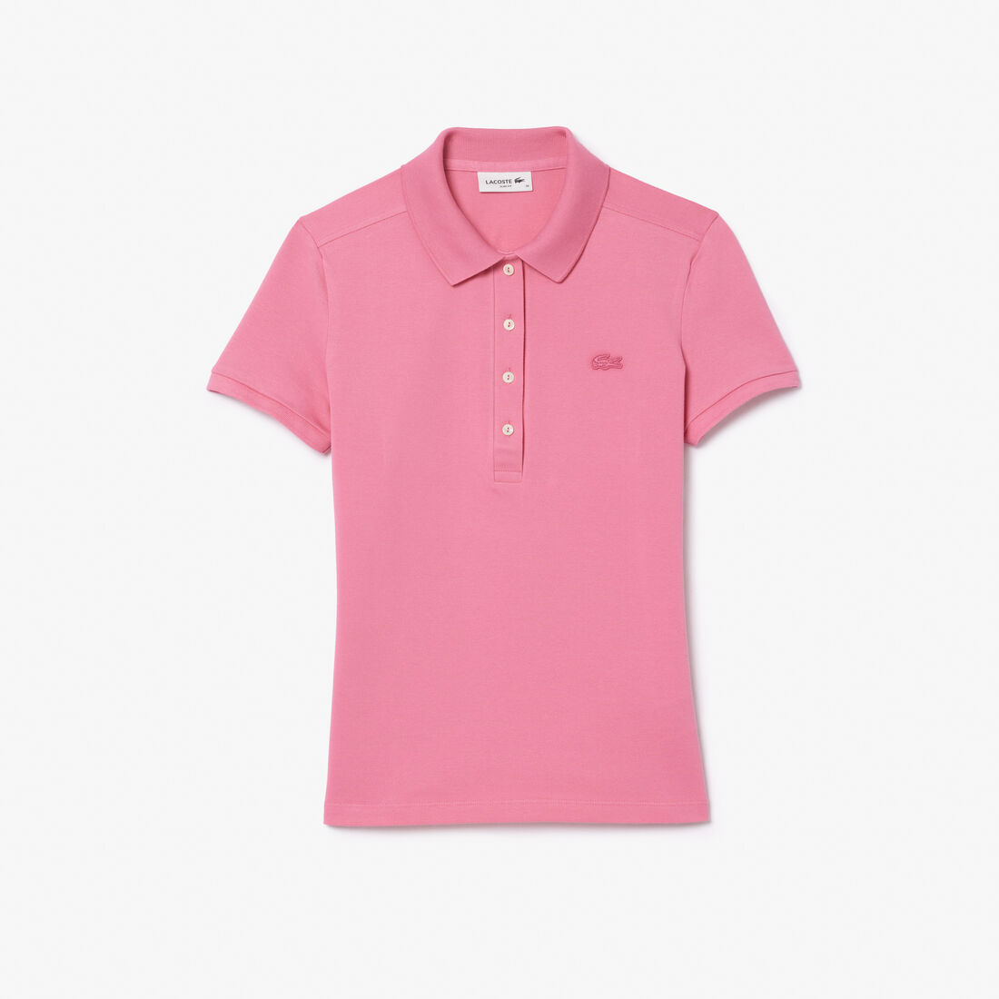 تيشيرت بولو L.12.D بقصة ضيقة من قماش بيتي بيكيه المطاطي L.12.D Slim Fit Stretch Mini Pique Polo Shirt - PF5462-00-2R3