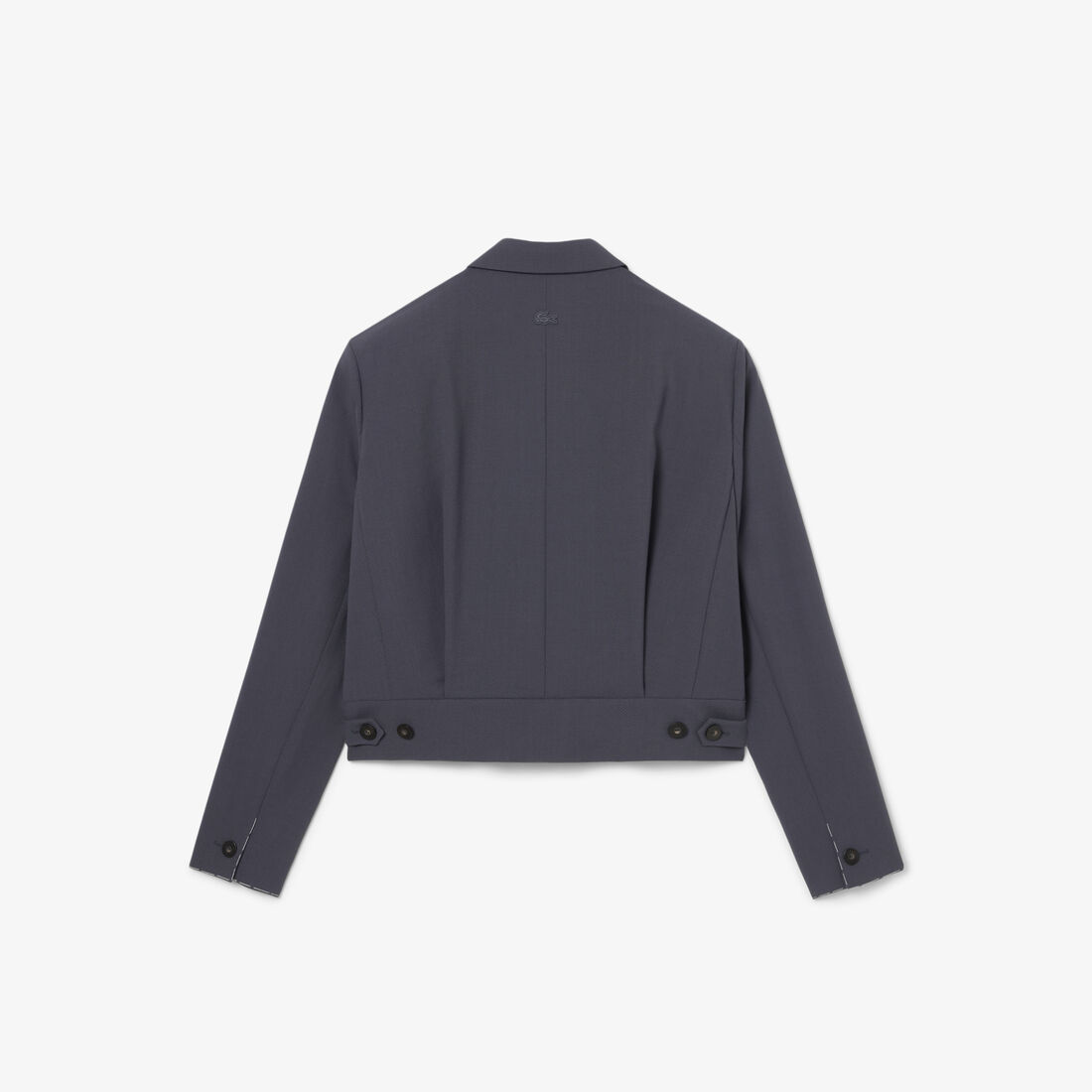 lacoste runway cropped jacquard tailored jacket