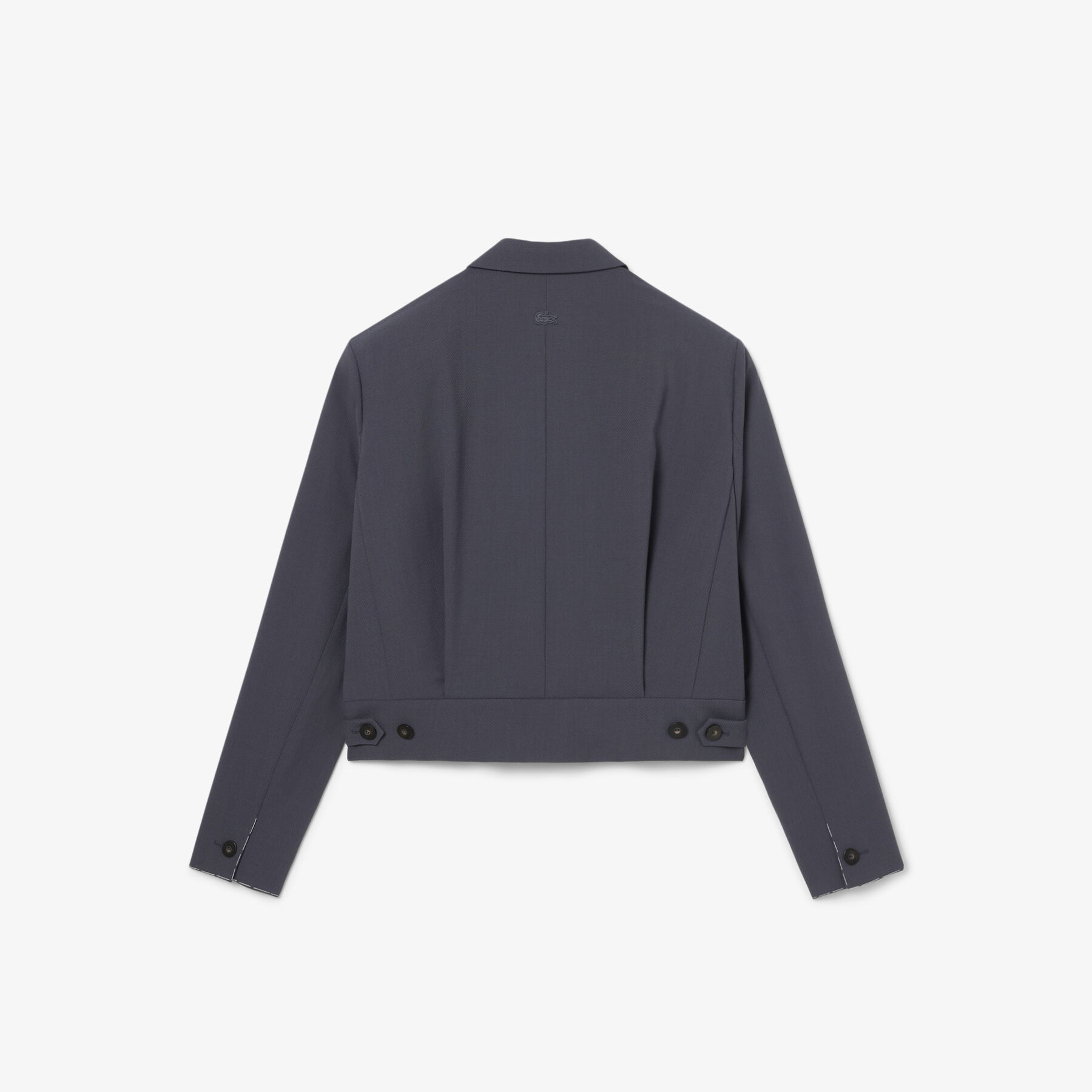 lacoste runway cropped jacquard tailored jacket