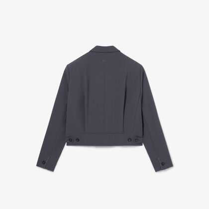 لاكوست runway cropped jacquard tailored jacket