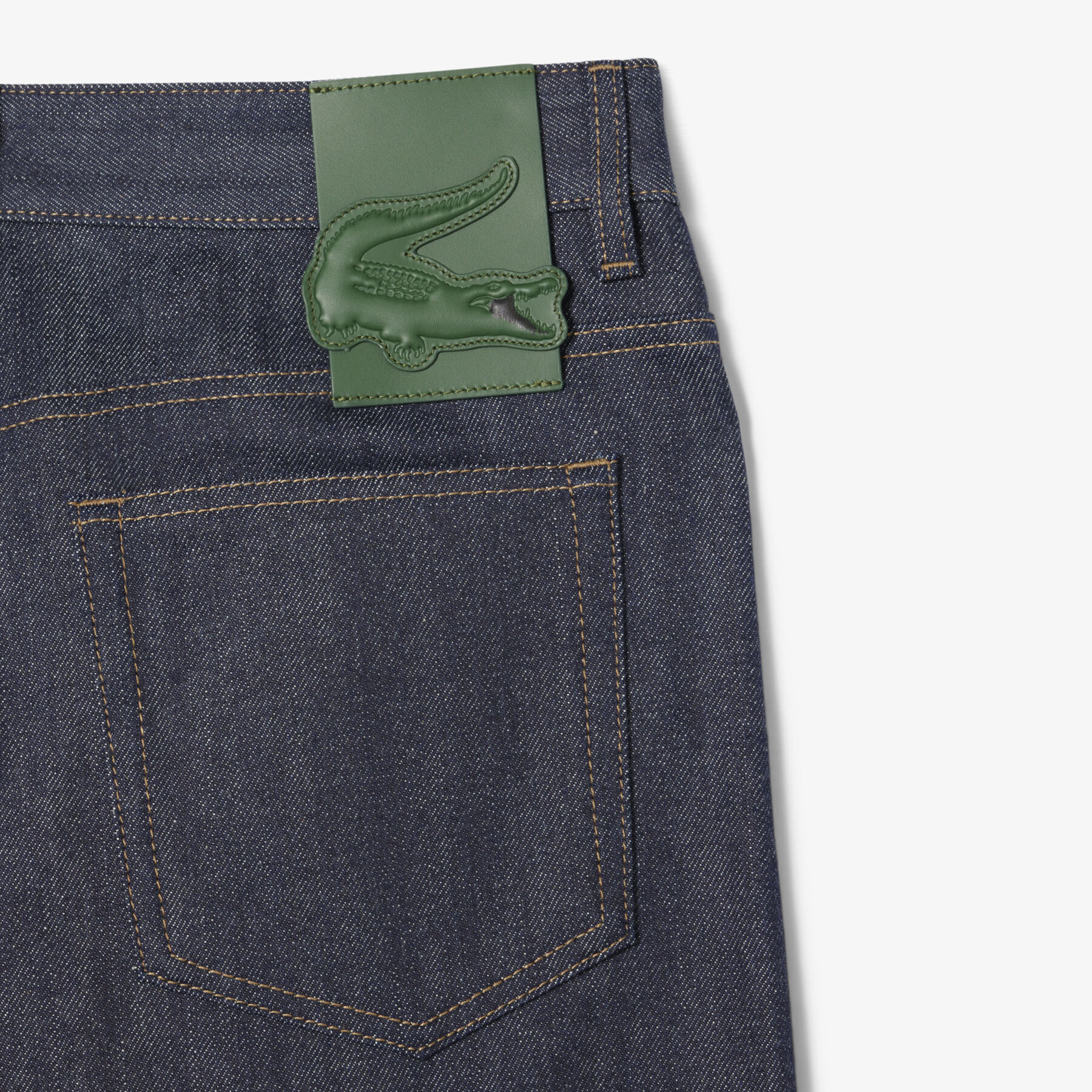 lacoste runway wide fit selvedge jeans