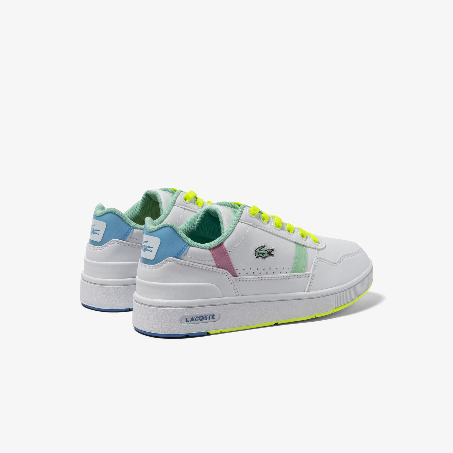 Children's Lacoste T-Clip Synthetic Colour Pop Trainers