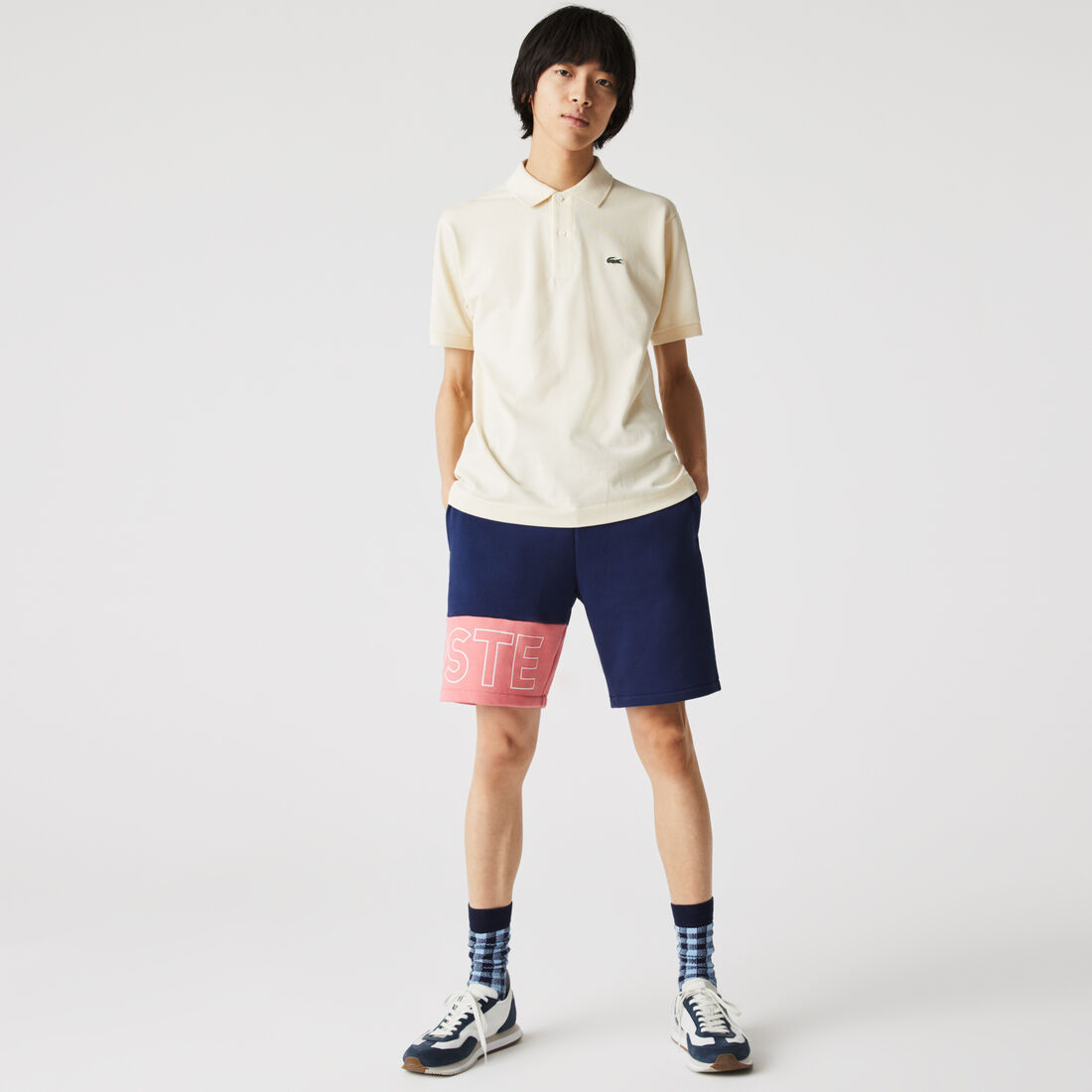 Men's Lettered Colorblock Fleece Shorts
