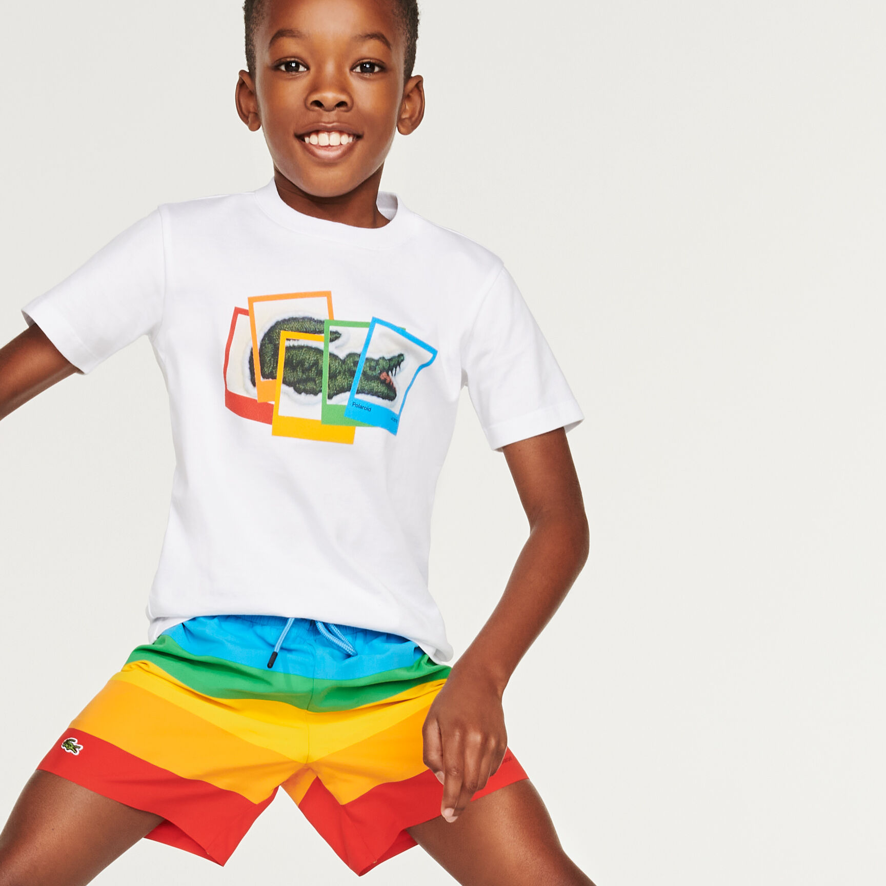 تي شيرت قطن للأولاد مع شعار Polaroid تي شيرت قطن للأولاد مع شعار Polaroid