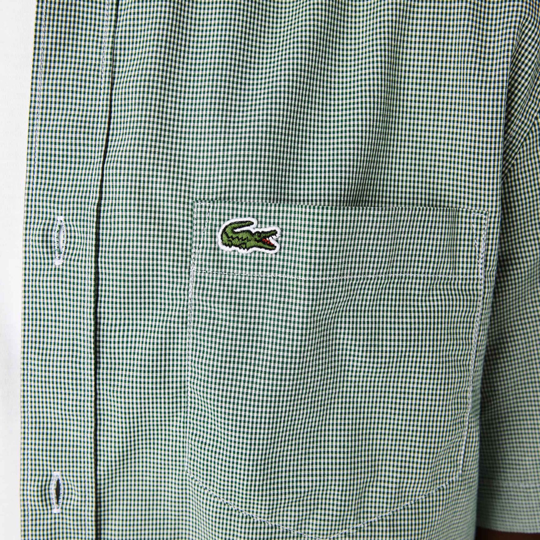 قميص بقصة عادية ونقشة مربعات غينغهام للرجال