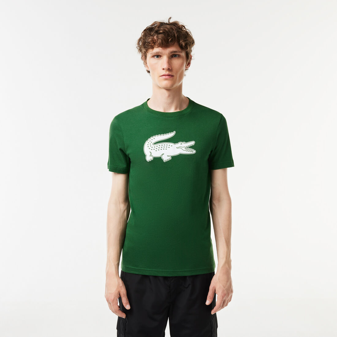 Men's Lacoste SPORT 3D Print Crocodile Breathable Jersey T-shirt - TH2042-00-291