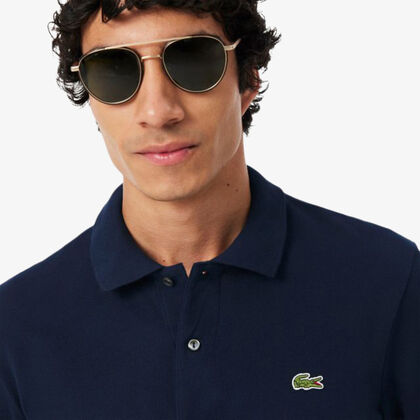 Classic Fit Long Sleeved L.12.12 Polo Shirt