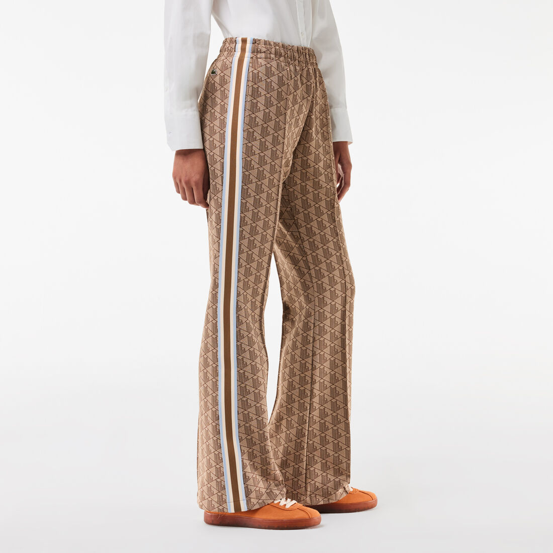 Flared Monogram Sweatpants Women's Lacoste Monogram Print Trackpants - XF9313-00-IRP