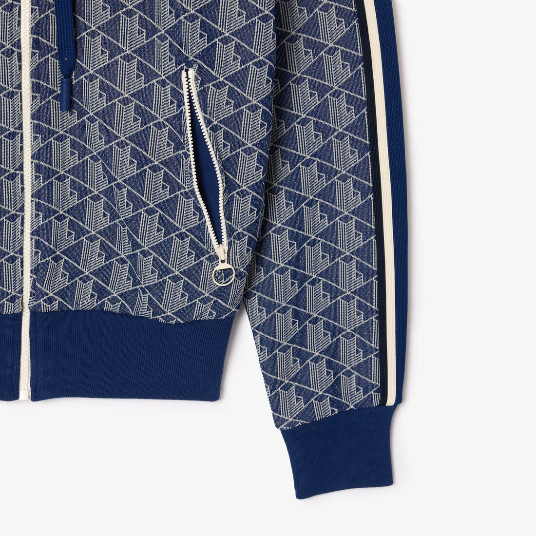 Jacquard Monogram Hoodie Monogram Jacquard Zip Front Hoodie - SF7606-00-QIE