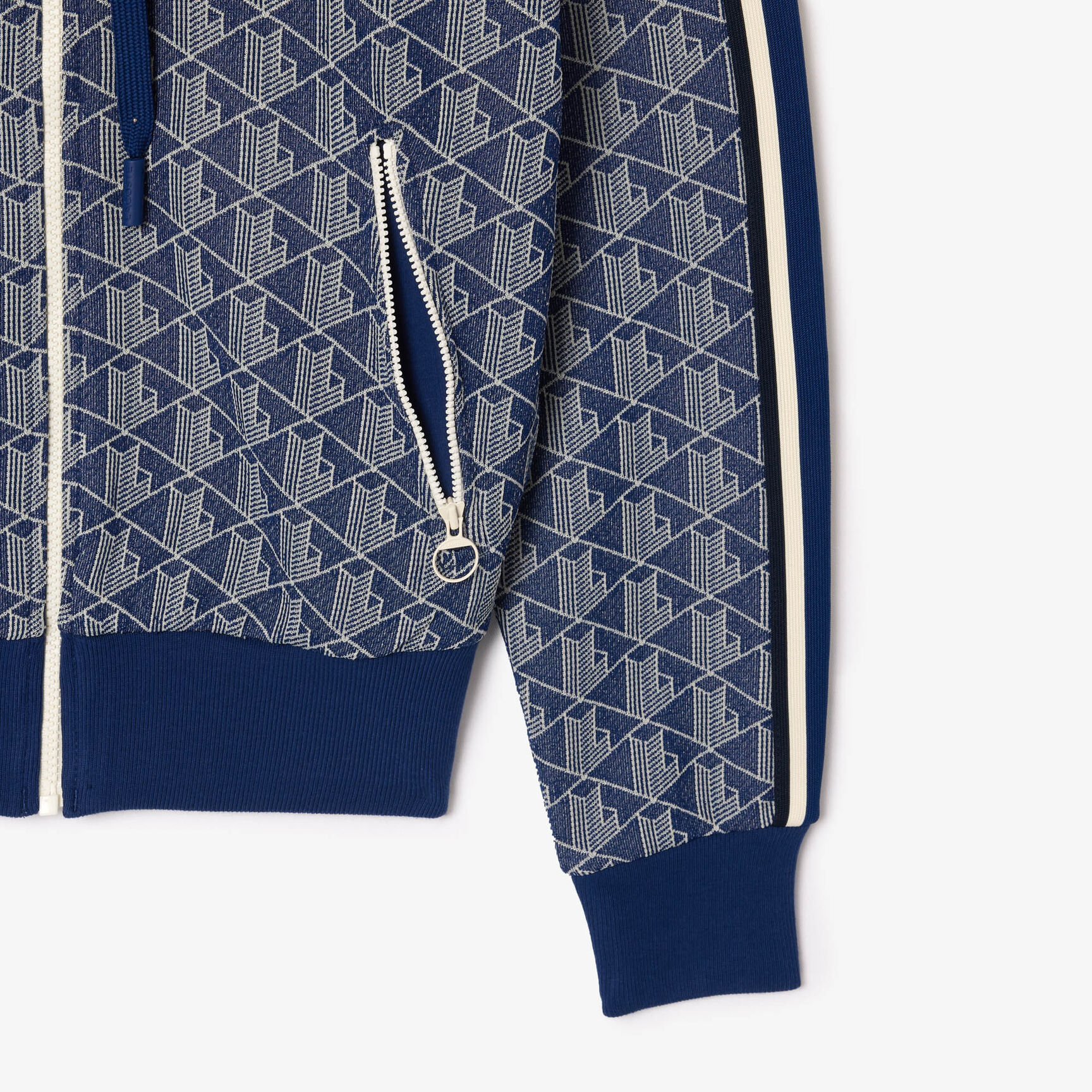 Jacquard Monogram Hoodie Monogram Jacquard Zip Front Hoodie - SF7606-00-QIE