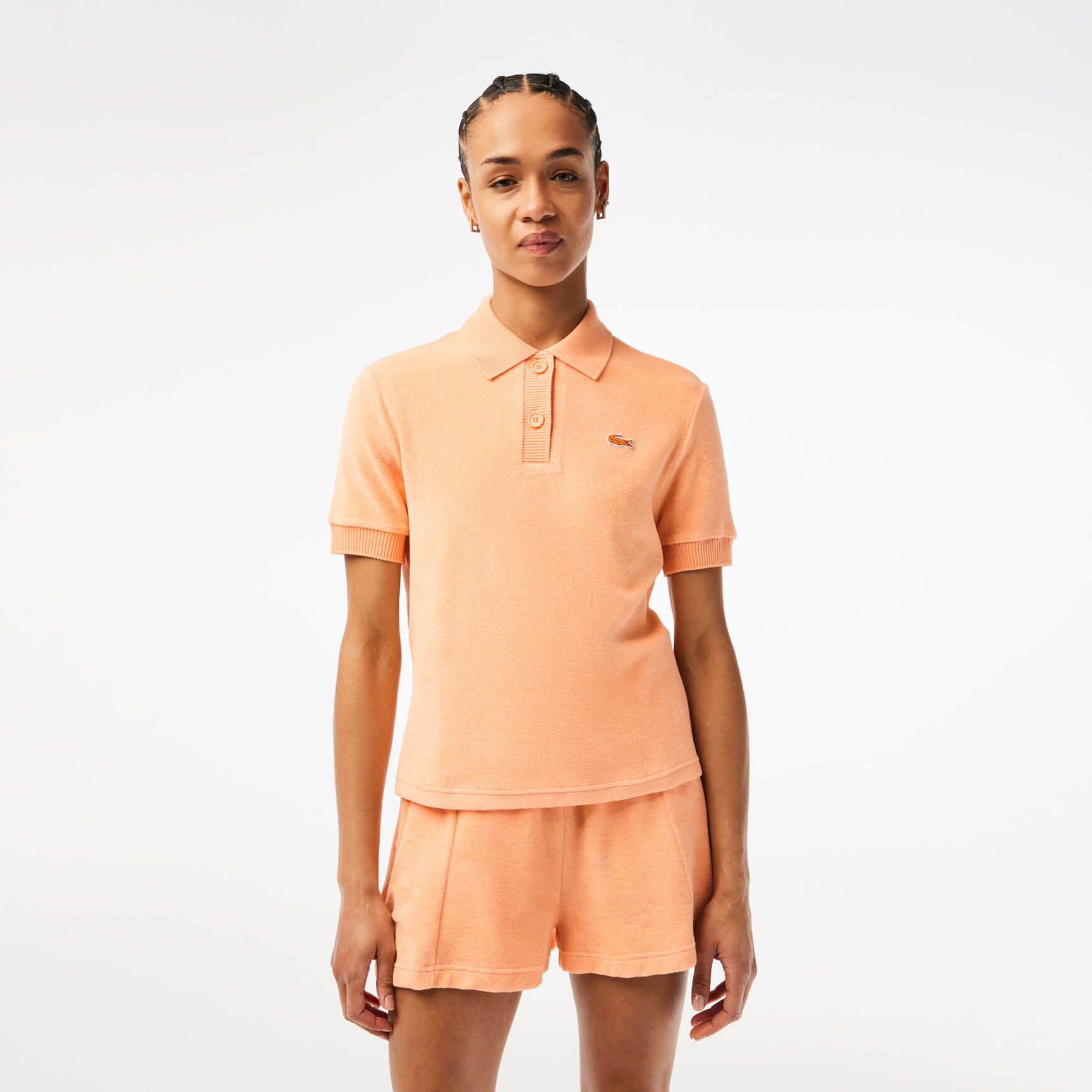 تيشيرت بولو لاكوست قطن تيري عضوي للنساء تيشيرت بولو لاكوست قطن تيري عضوي للنساء