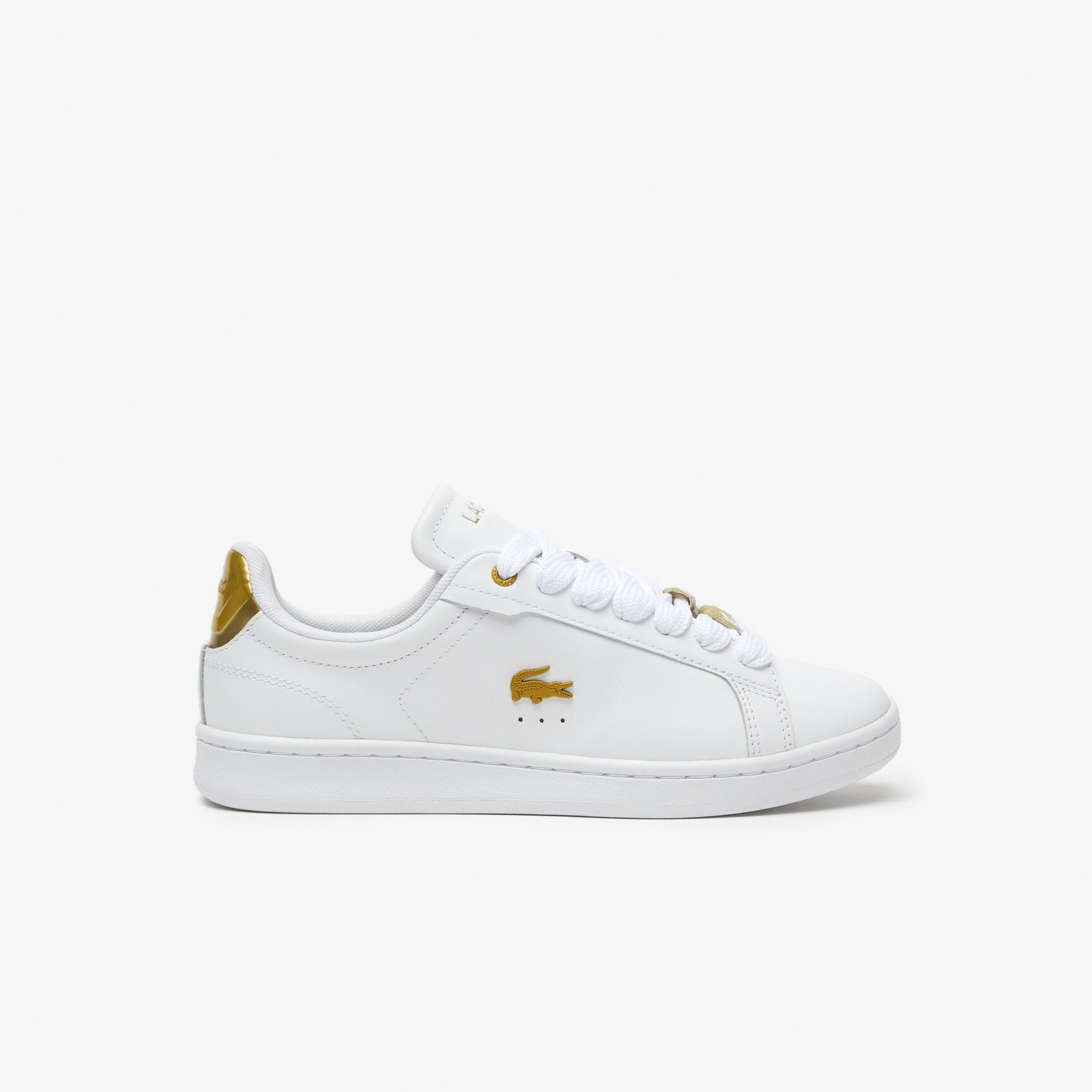 Women's Lacoste Carnaby Pro Leather Metallic Detailing Trainers Women's Lacoste Carnaby Pro Leather Metallic Detailing Trainers - 45SFA0055-216