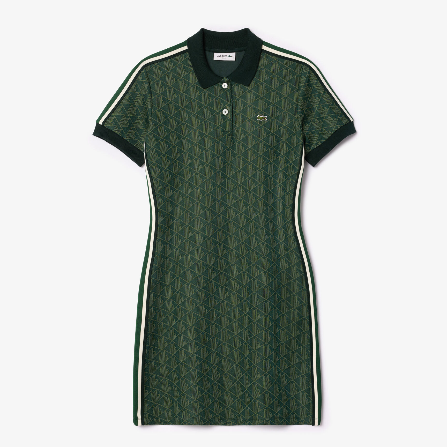 Slim Fit Monogram Jacquard Polo Dress Slim Fit Monogram Polo Dress - EF2655-00-ICL