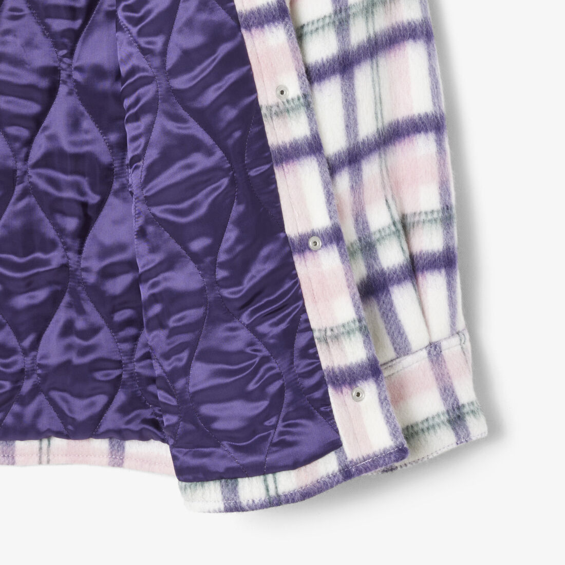 قميص خارجي من الصوف المبطن كبير الحجم Oversized Quilted Wool Overshirt - BF5806-00-AI9