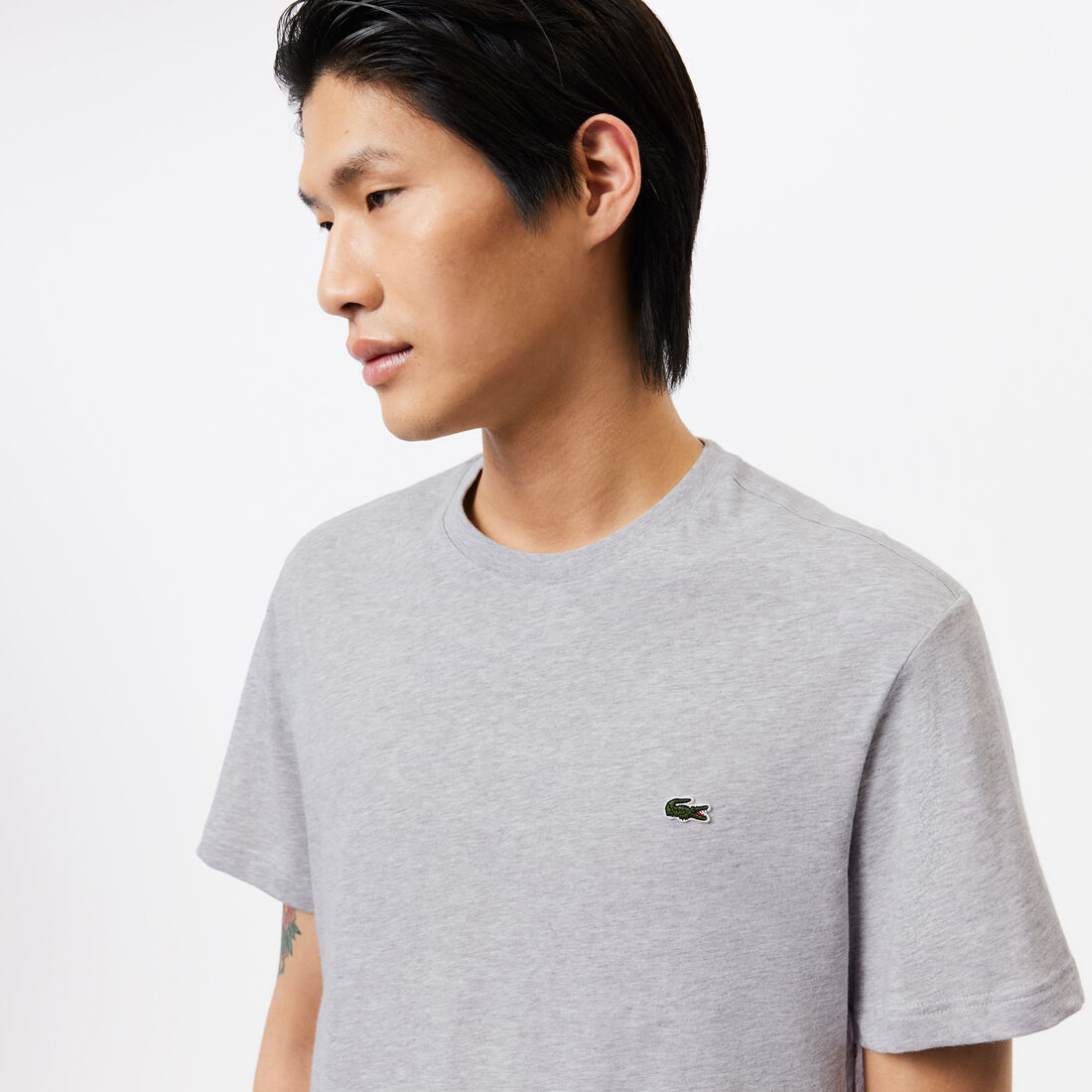 Monochrome Cotton Crew Neck T-shirt Men's Crew Neck Cotton T-shirt - TH2038-00-CCA