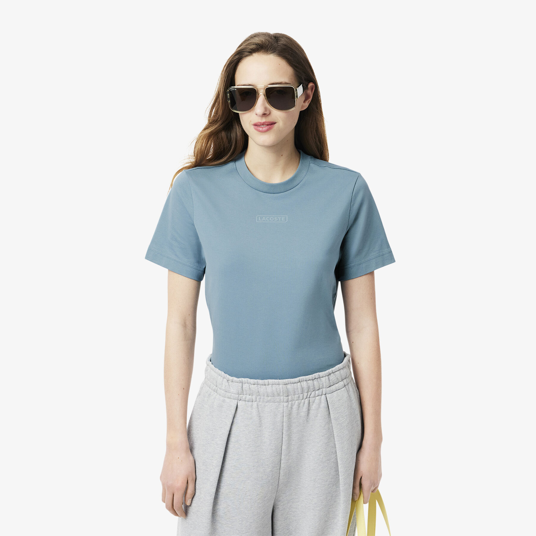 Print Cotton T-shirt lacoste print cotton t shirt
