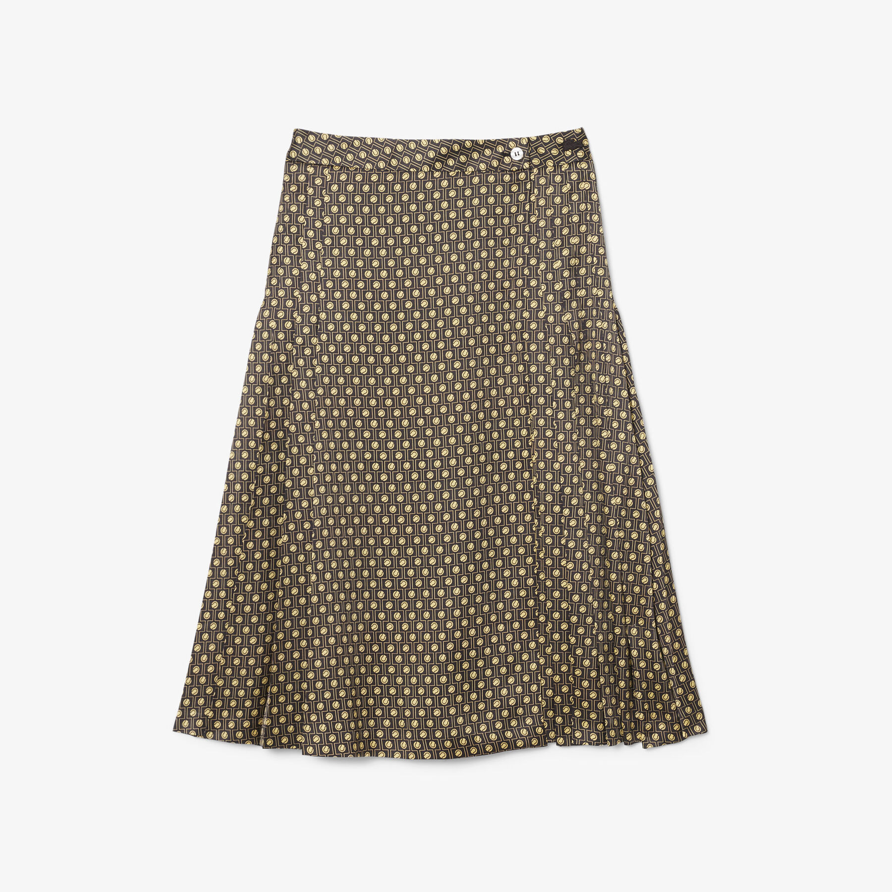 تنورة ميدي مطوية مطبوعة Printed pleated Midi Skirt - JF0253-00-4IZ