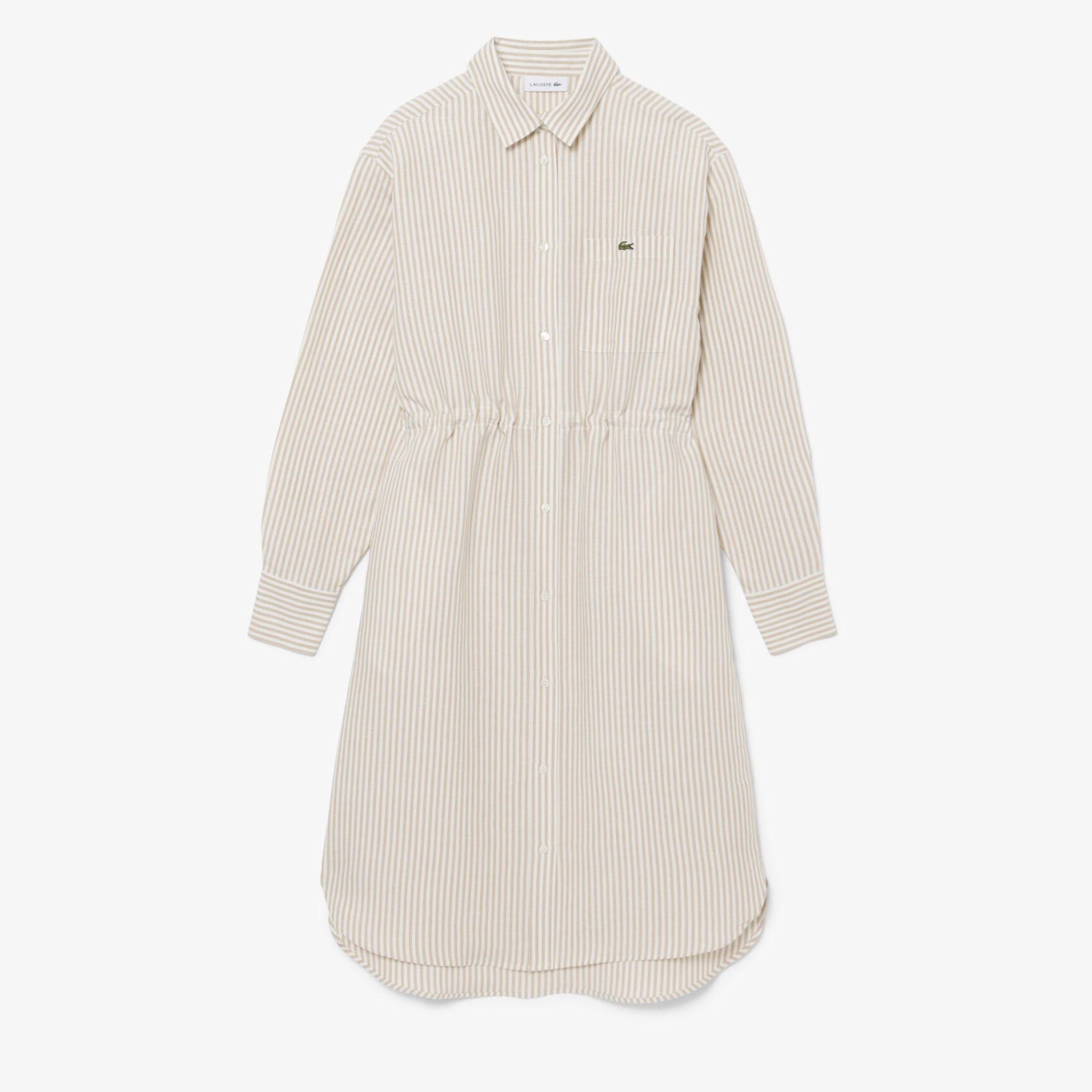 فستان قميص واسع من مزيج الكتان Oversized Linen Blend Shirt Dress - EF7604-00-8GI