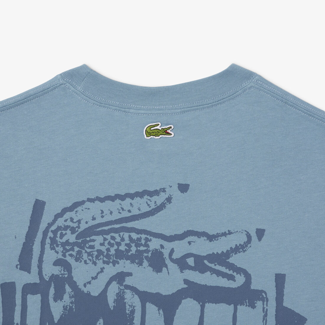 lacoste cotton jersey graphic t shirt