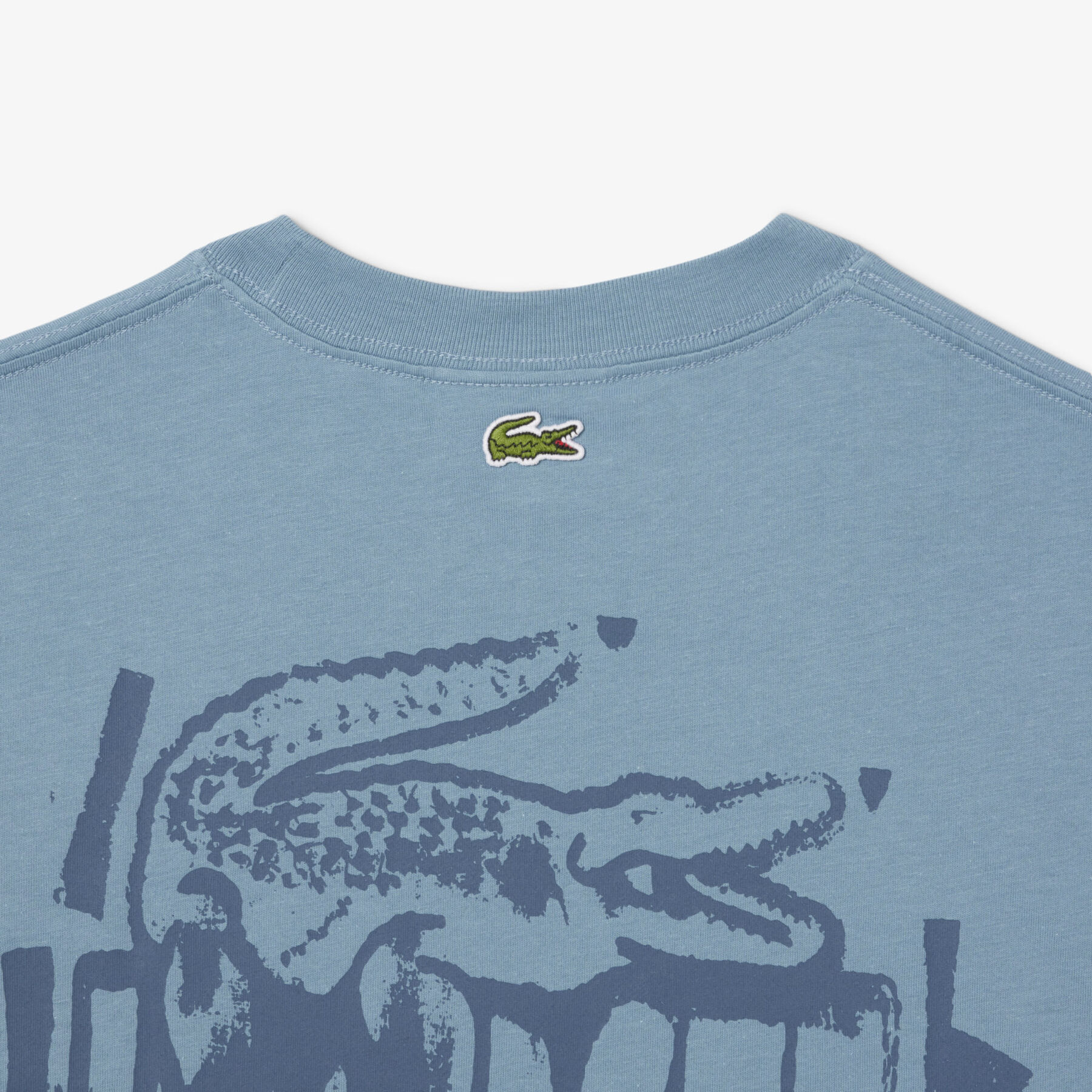 lacoste cotton jersey graphic t shirt