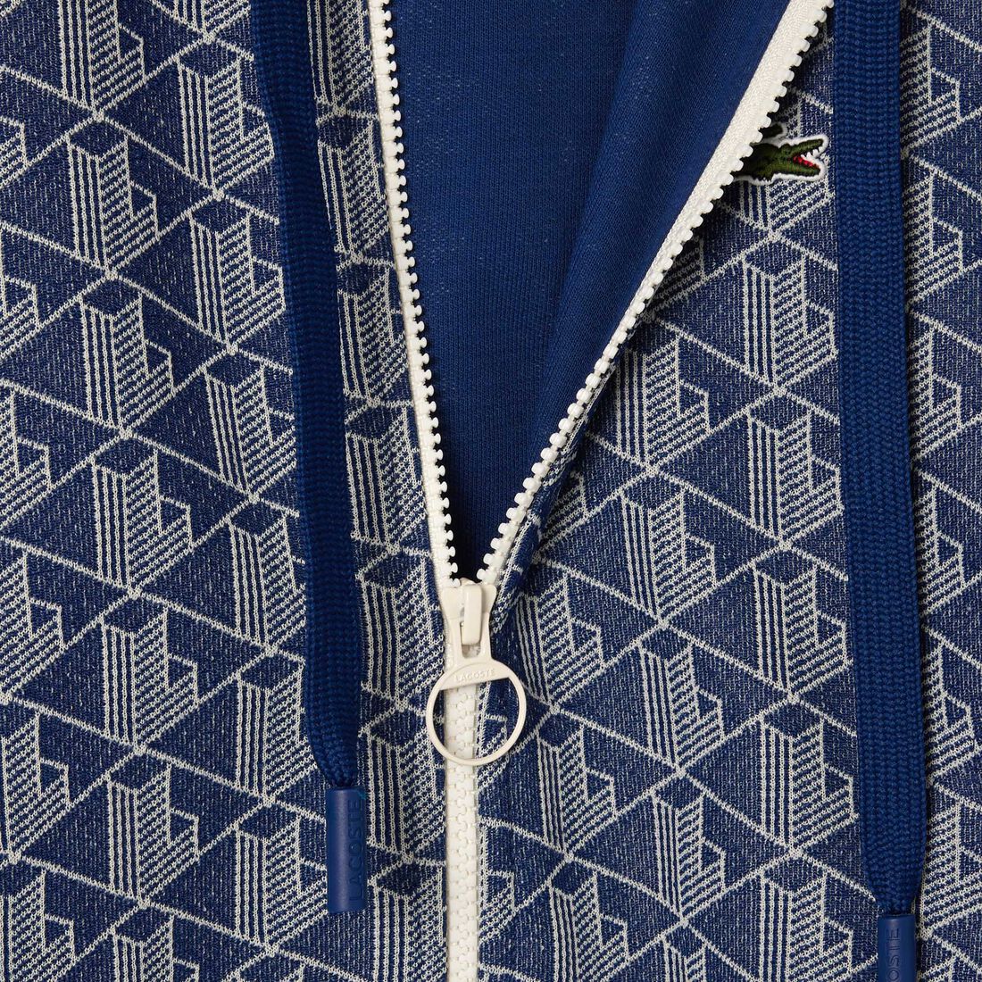 Jacquard Monogram Hoodie Monogram Jacquard Zip Front Hoodie - SF7606-00-QIE