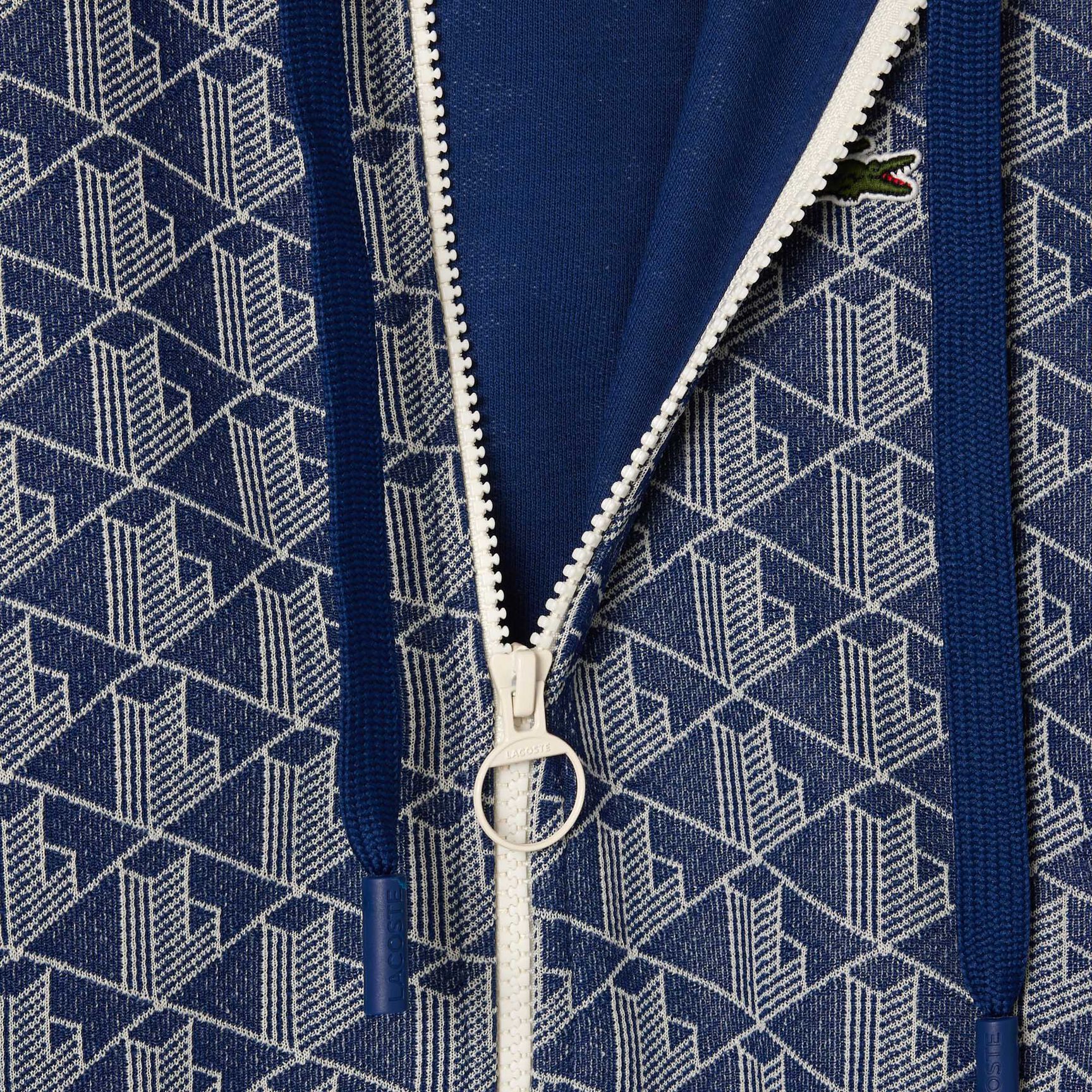 Jacquard Monogram Hoodie Monogram Jacquard Zip Front Hoodie - SF7606-00-QIE