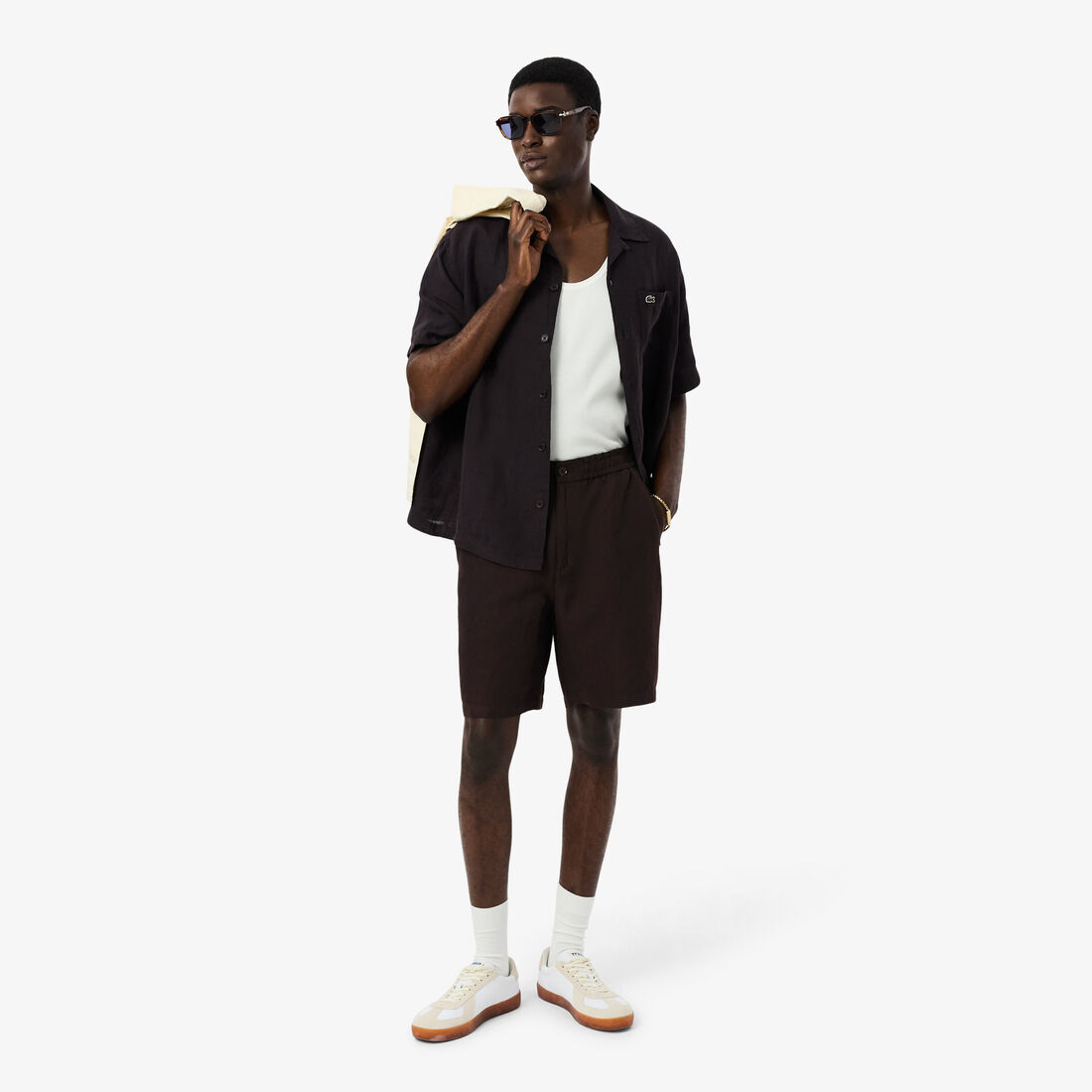 Regular Fit Linen Blend Twill Shorts - GH2628-00-3LA