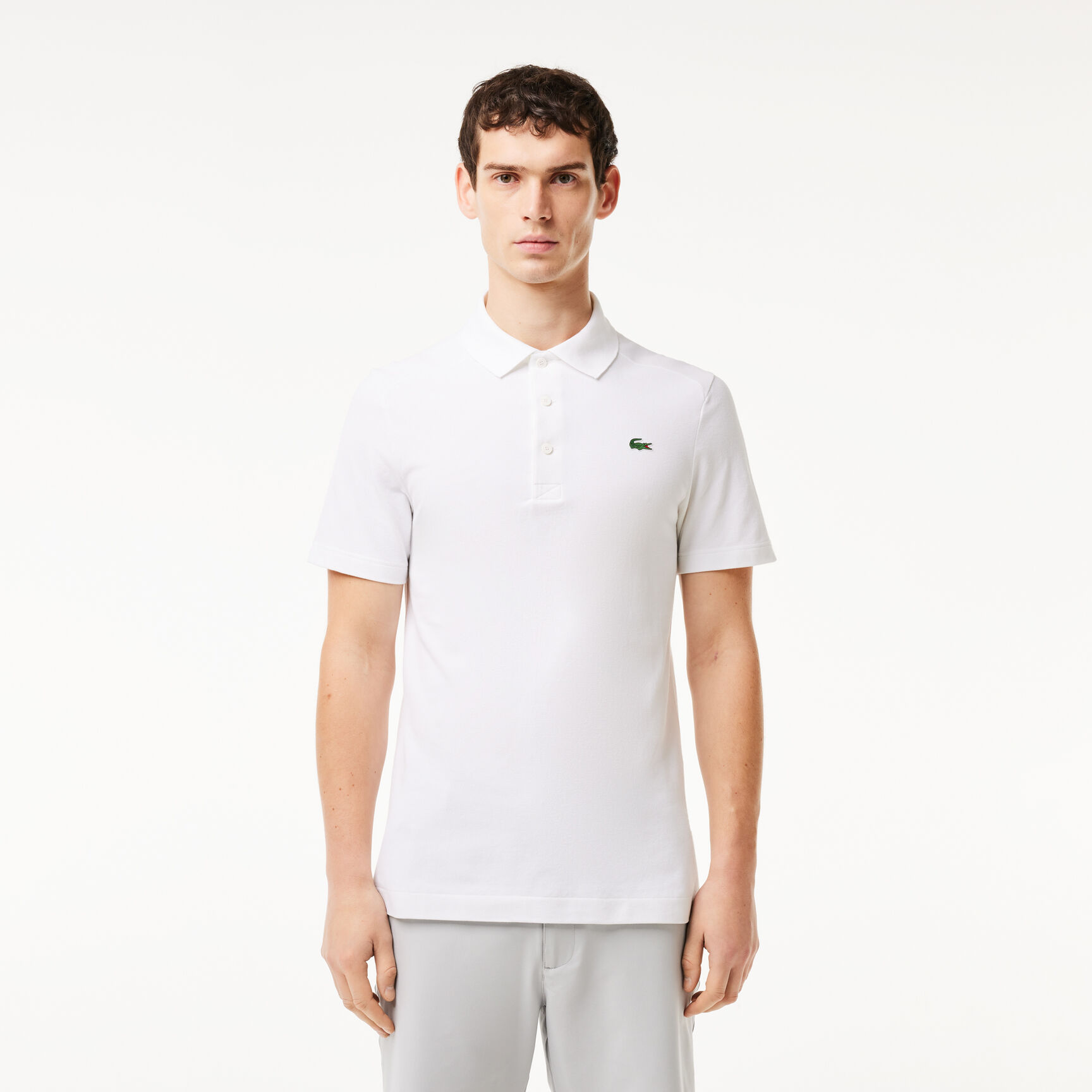 تي شيرت بولو بياقة بلون مغاير وقَصّة عادية من مجموعة سمارت باريس Men's Lacoste SPORT Organic Cotton Pique Golf Polo - DH9309-00-800