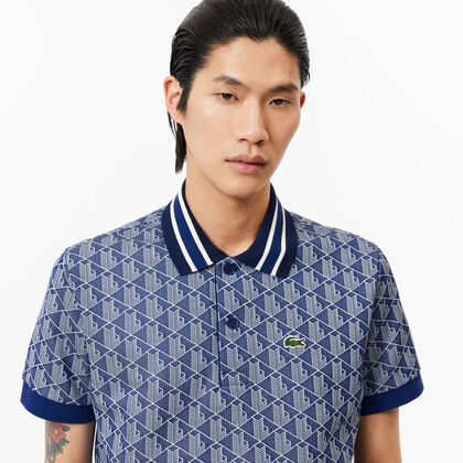 Classic Fit Monogram Jacquard Polo Shirt