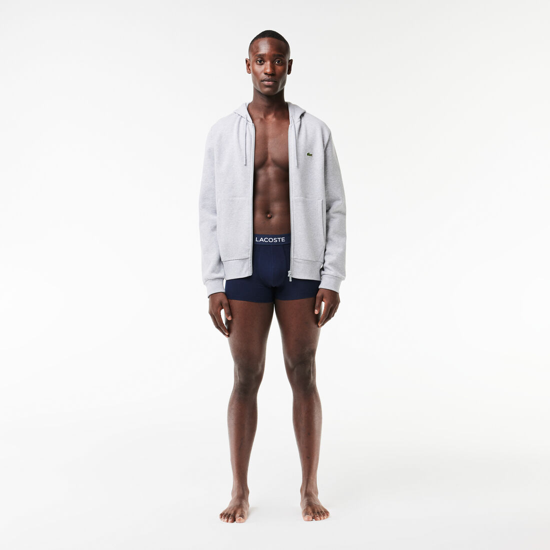 مجموعة من 3 سراويل داخلية للرجال لاكوست Men's 3-Pack Lacoste Logo Waist Trunks - 5H7686-00-EV9