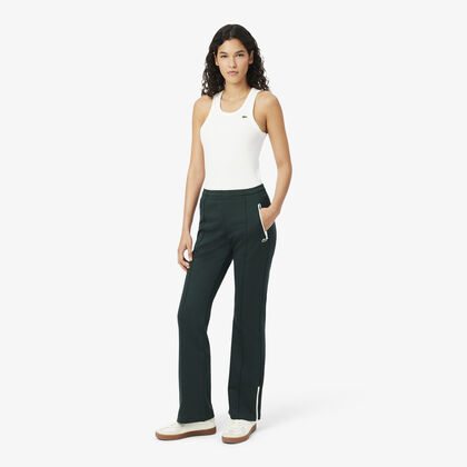 lacoste flared pleated sweatpants
