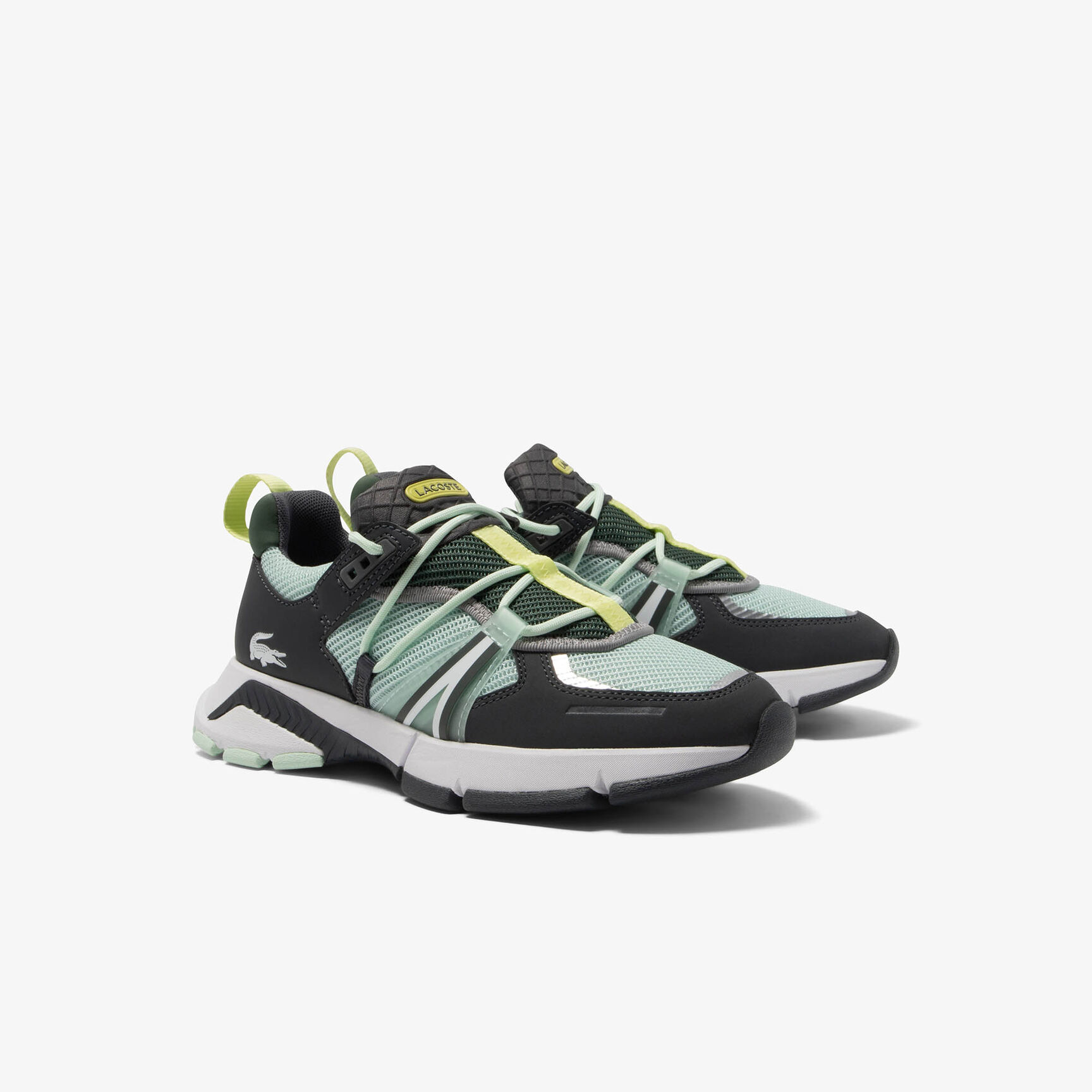 سنيكرز L003 قماش مزين بأربطة للنساء Women's Textile Lace System L003 Trainers - 46SFA0002-ANH