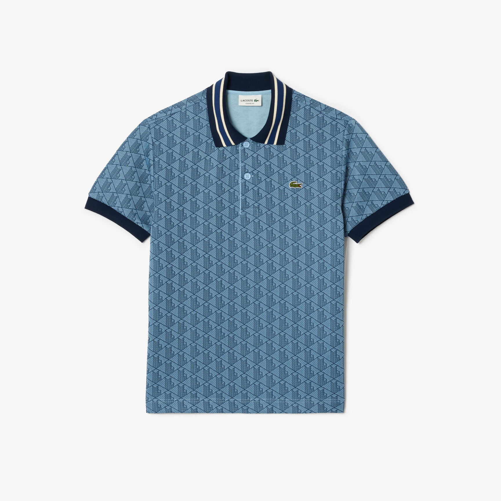 Contrast Collar Monogram Polo Shirt - DH1417-00-I8K