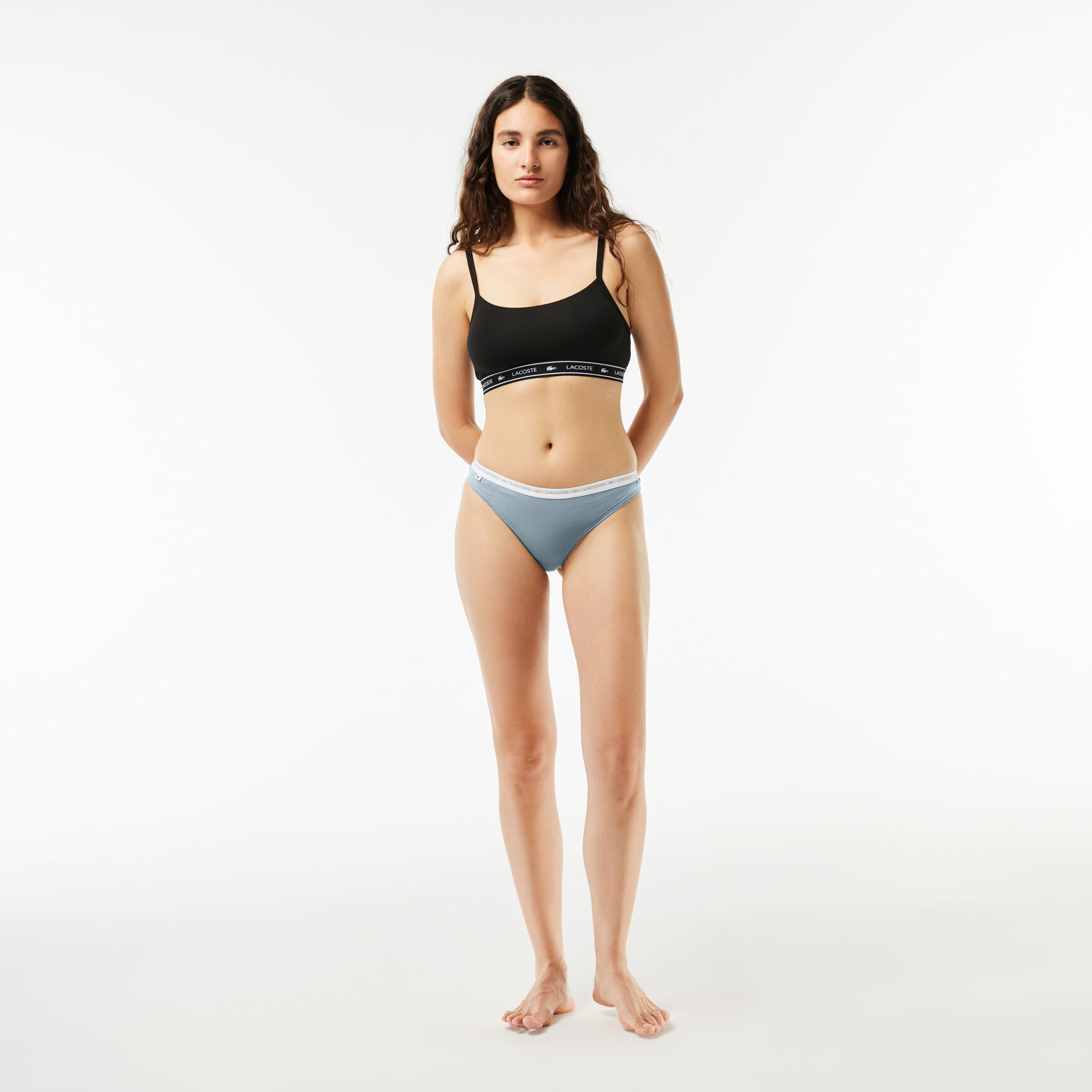 طقم ثونغ قطن مطاطي بتصميم رفيع ، 3 قطع 3-Pack Thongs - 8F1341-00-MID