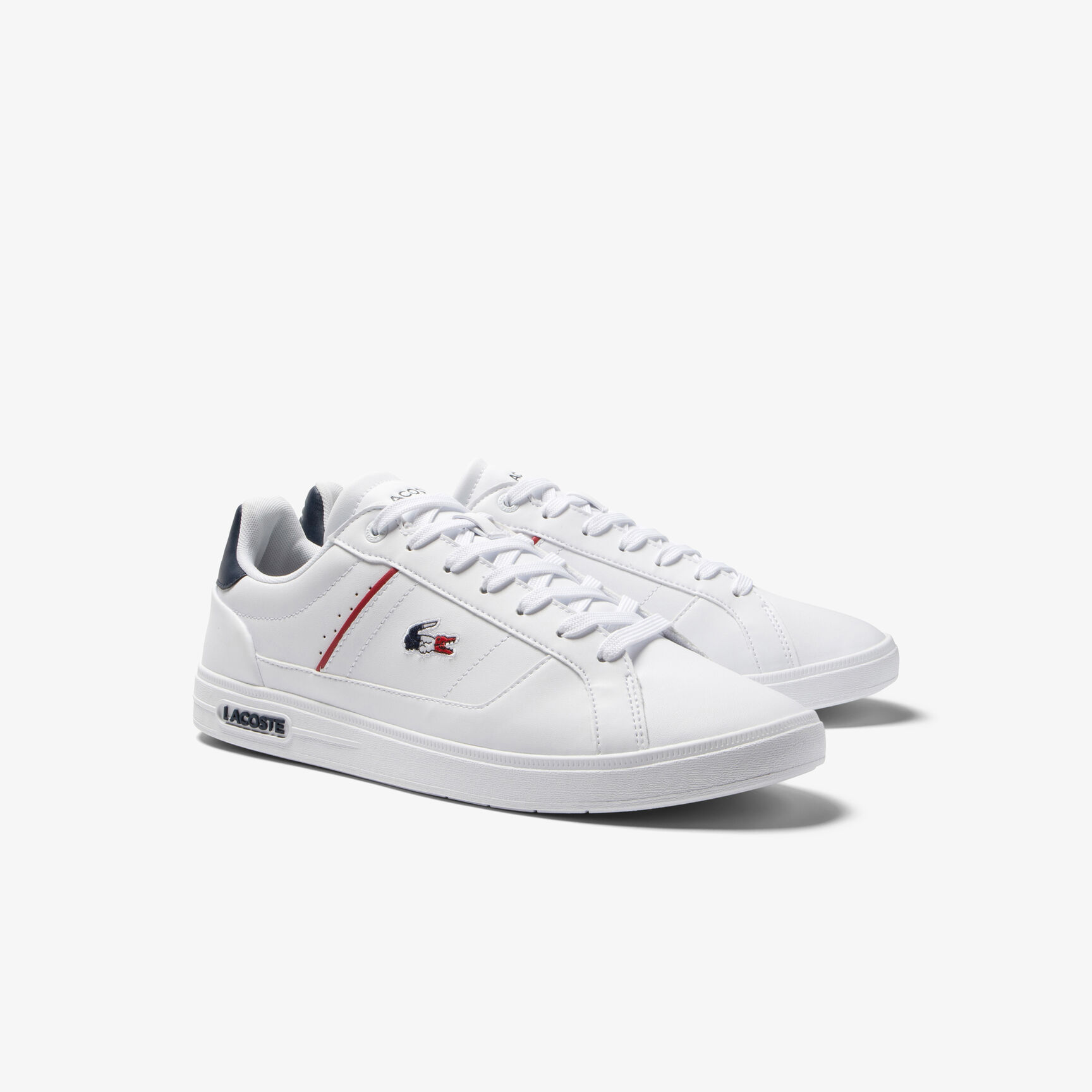 Men's Lacoste Europa Pro Leather Heel Pop Trainers Men's Lacoste Europa Pro Leather Heel Pop Trainers - 45SMA0117-407