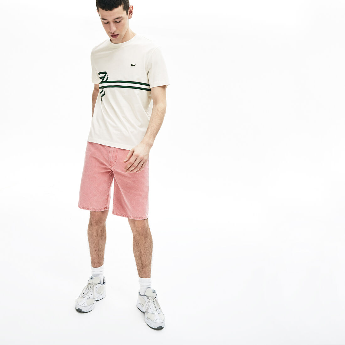 Men's Stripe Print Crew Neck T-shirt Men's Stripe Print Crew Neck T-shirt