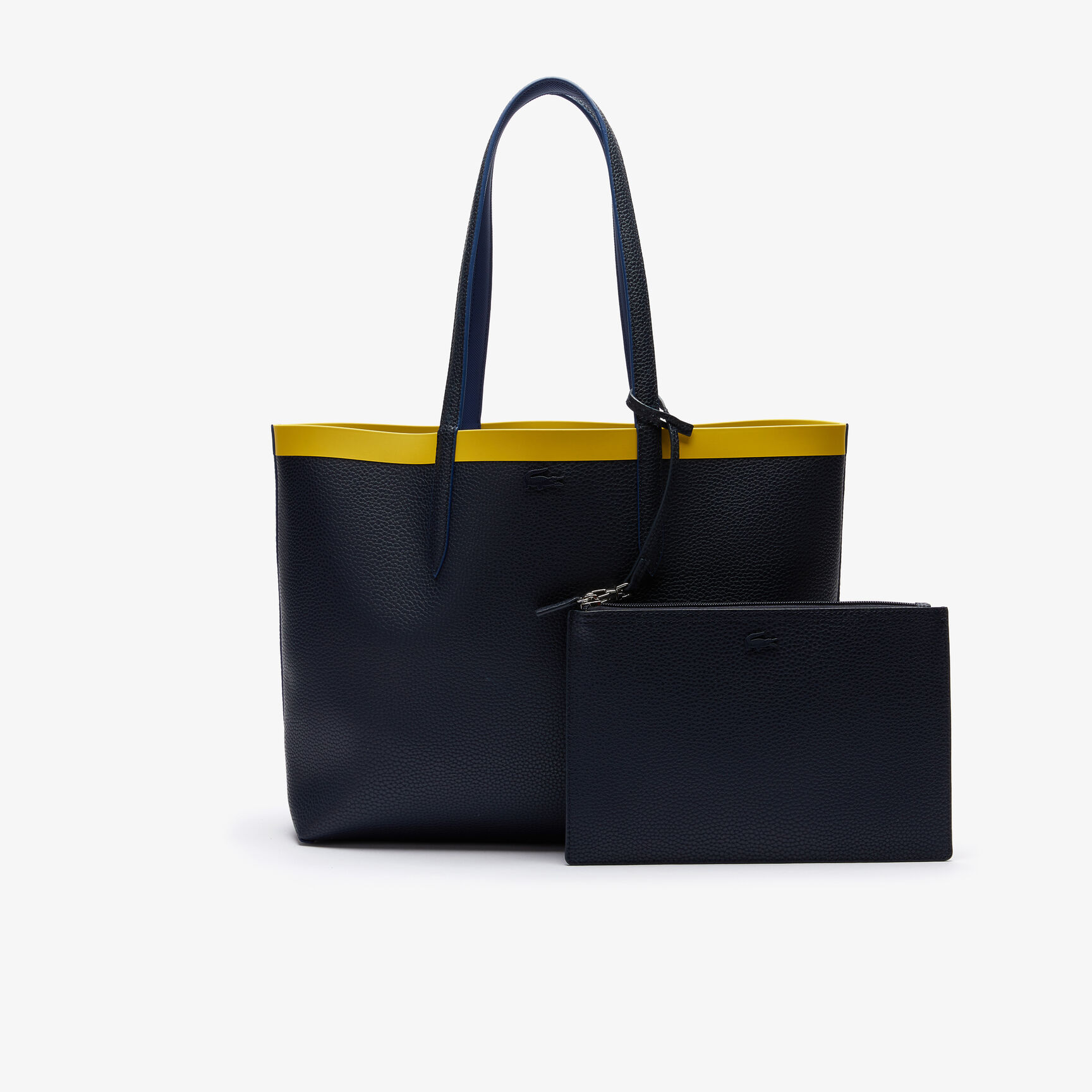 حقيبة توت من القماش المغلف بالبلاستيك يمكن استخدامها على الوجهين مع حزام بلون مختلف مجموعة Anna للنساء حقيبة توت من القماش المغلف بالبلاستيك يمكن استخدامها على الوجهين مع حزام بلون مختلف مجموعة Anna للنساء