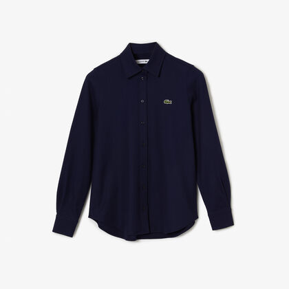 Women's Lacoste French Collar Cotton Pique Shirt