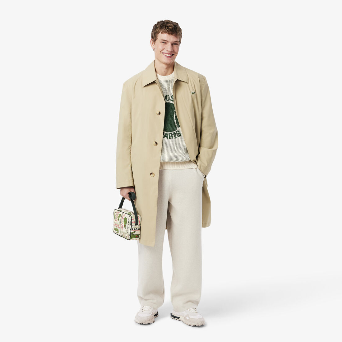 سنيكرز إيليت أكتيف قماش يحمل اسم الماركة للرجال Men's Elite Active Branded Textile Trainers - 46SMA0008-1R5