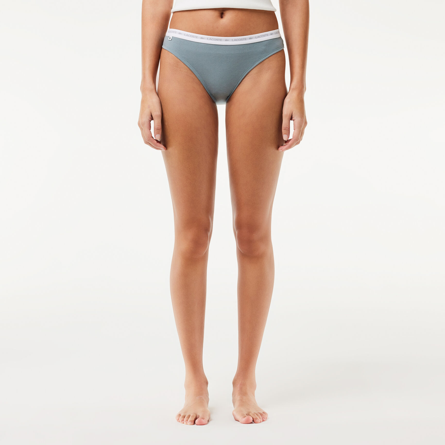 طقم ثونغ قطن مطاطي بتصميم رفيع ، 3 قطع 3-Pack Thongs - 8F1341-00-MID